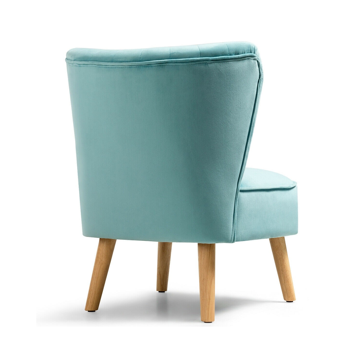 Armless Accent Chair Modern Velvet Leisure Chair-Green