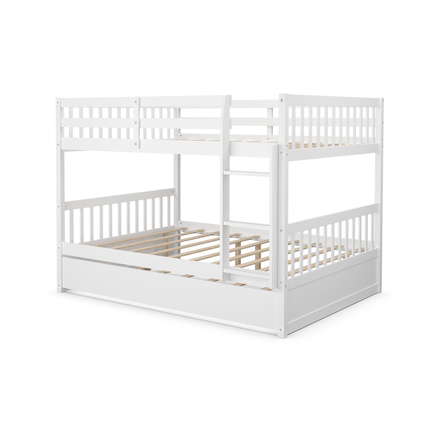 Lit plateforme en bois avec échelle, lit double superposé