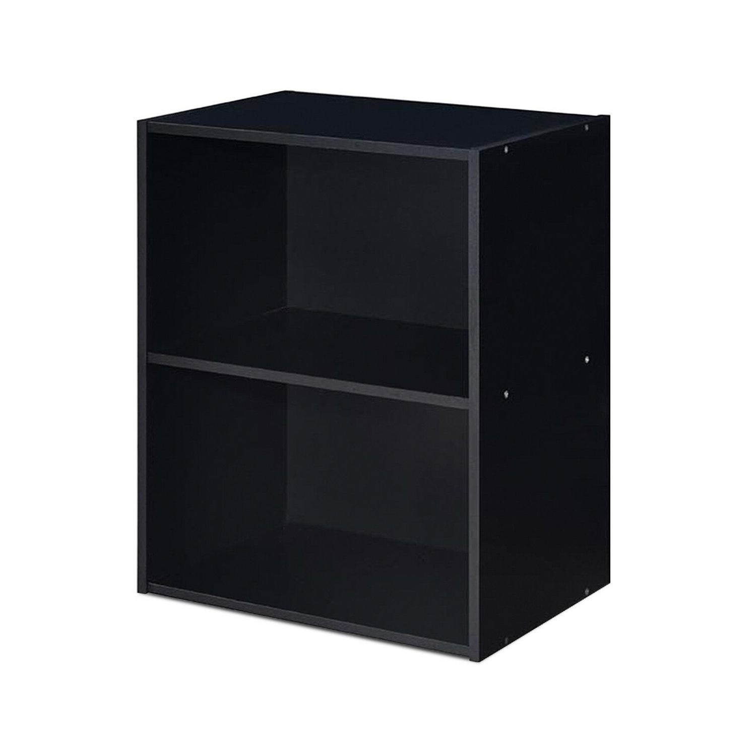 Armoire vitrée de meuble multifonction à 2 niveaux avec grande capacité de rangement - Noir