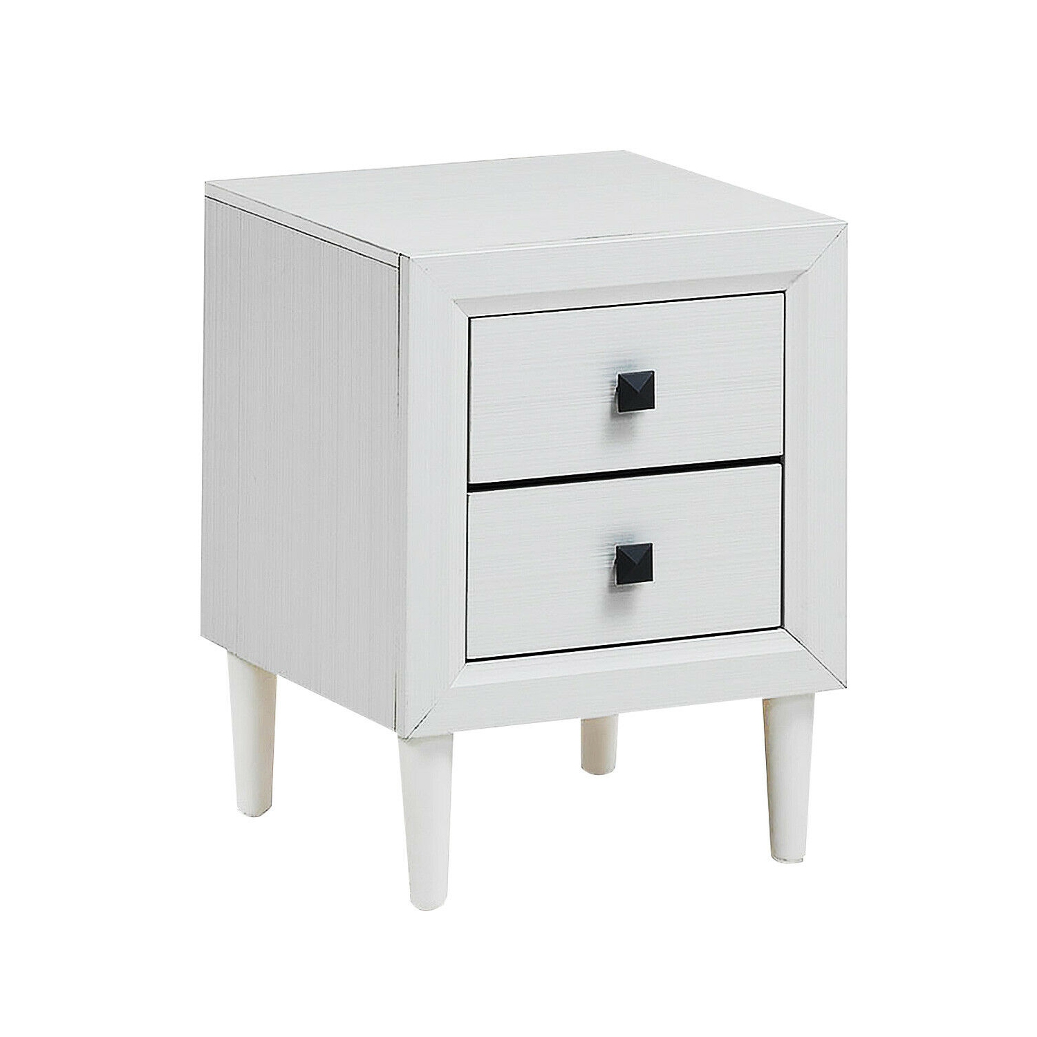 Multipurpose Retro Bedside Nightstand with 2 Drawers