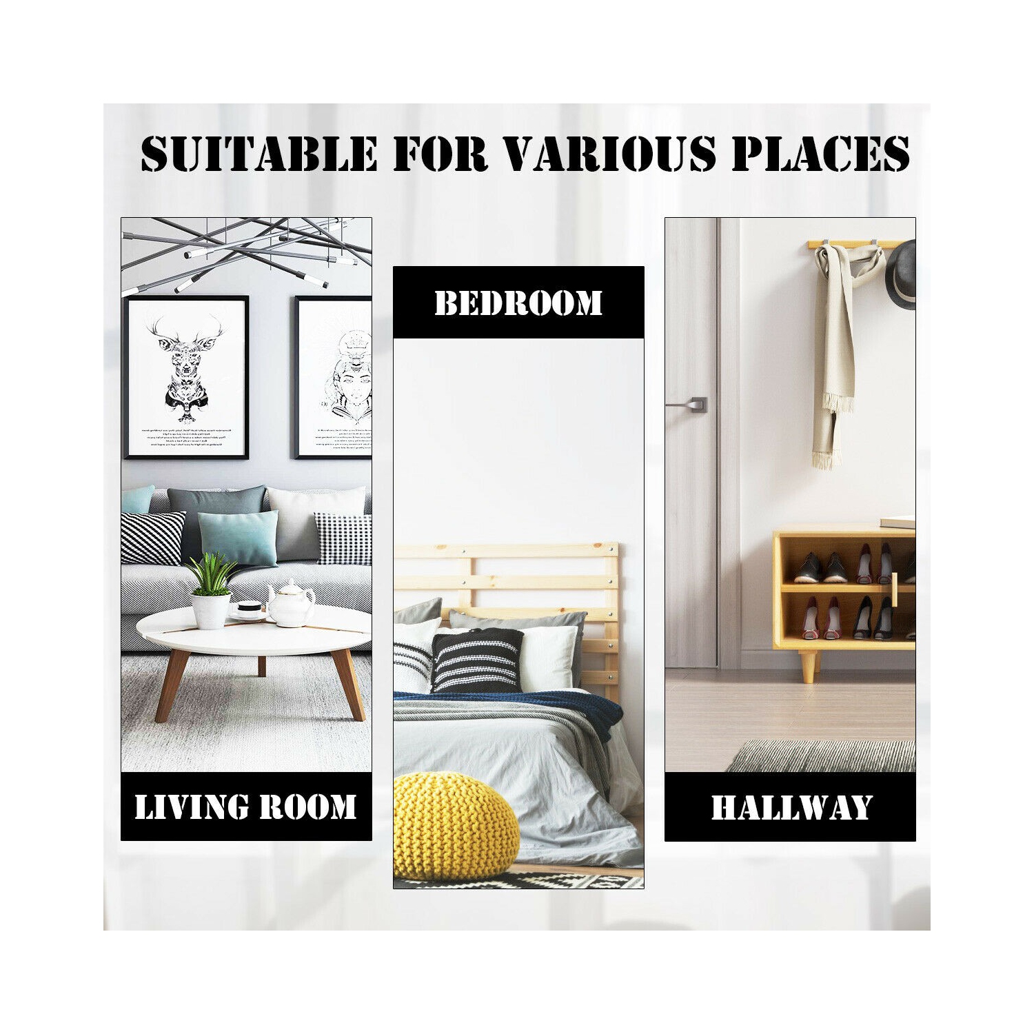 Multipurpose Retro Bedside Nightstand with 2 Drawers