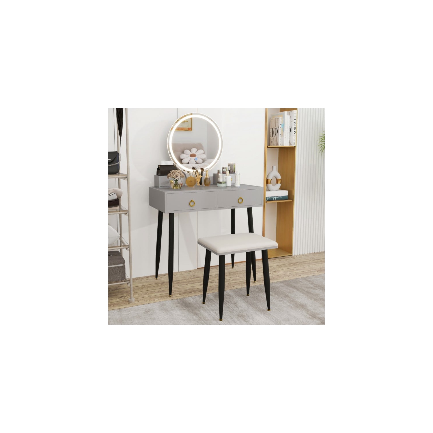 Ensemble coiffeuse avec miroir