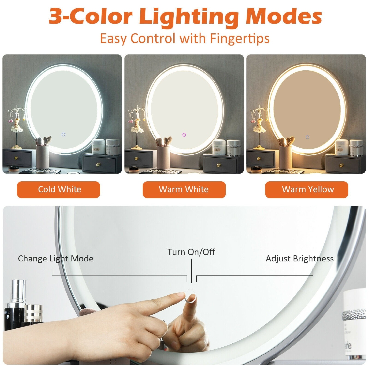 Ensemble coiffeuse avec miroir