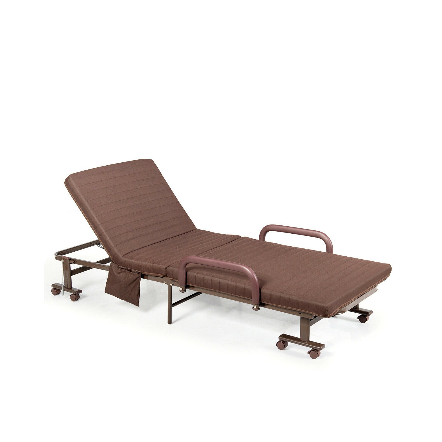 Adjustable Guest Single Bed Lounge Portable Wheels