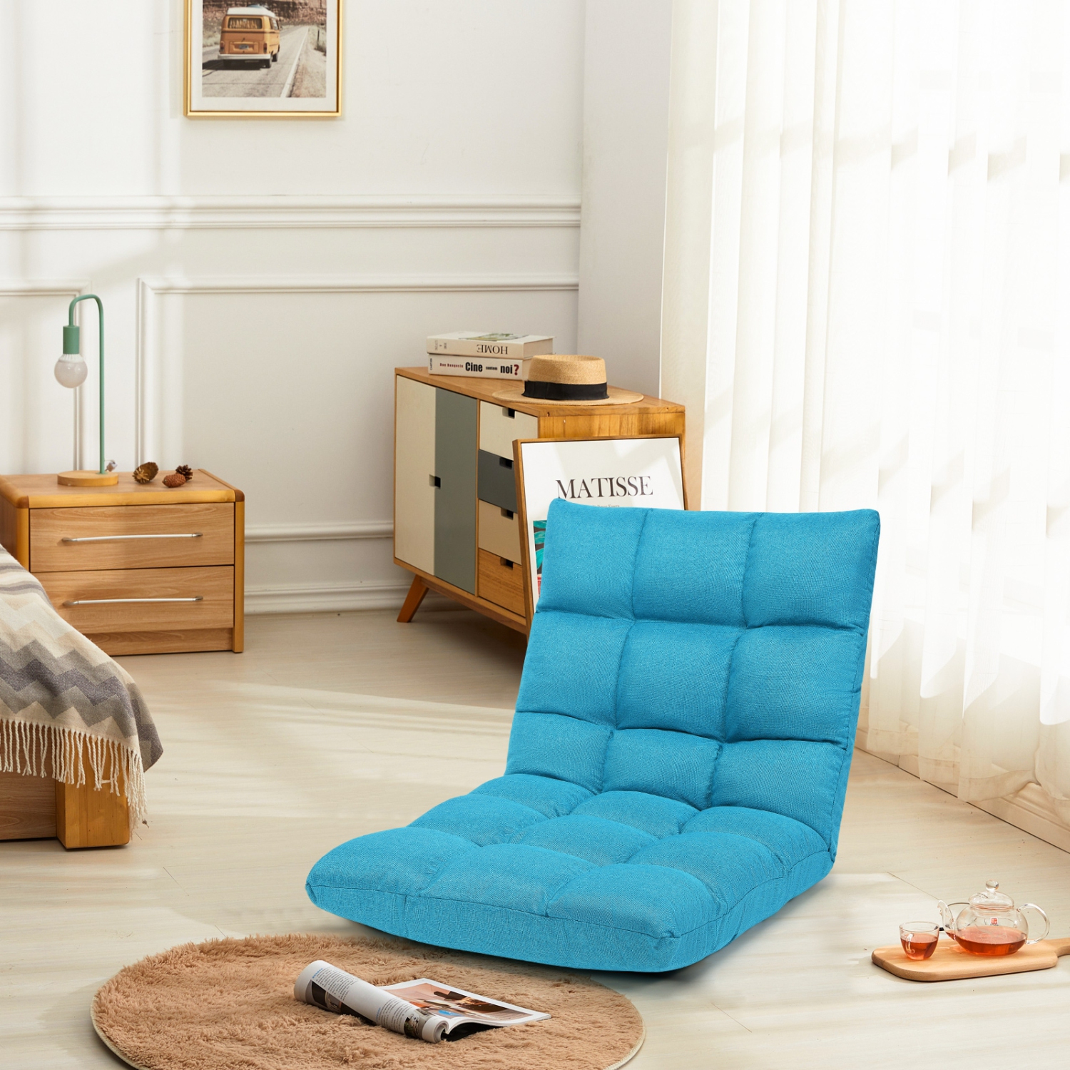 14-Position Adjustable Folding Lazy Gaming Sofa