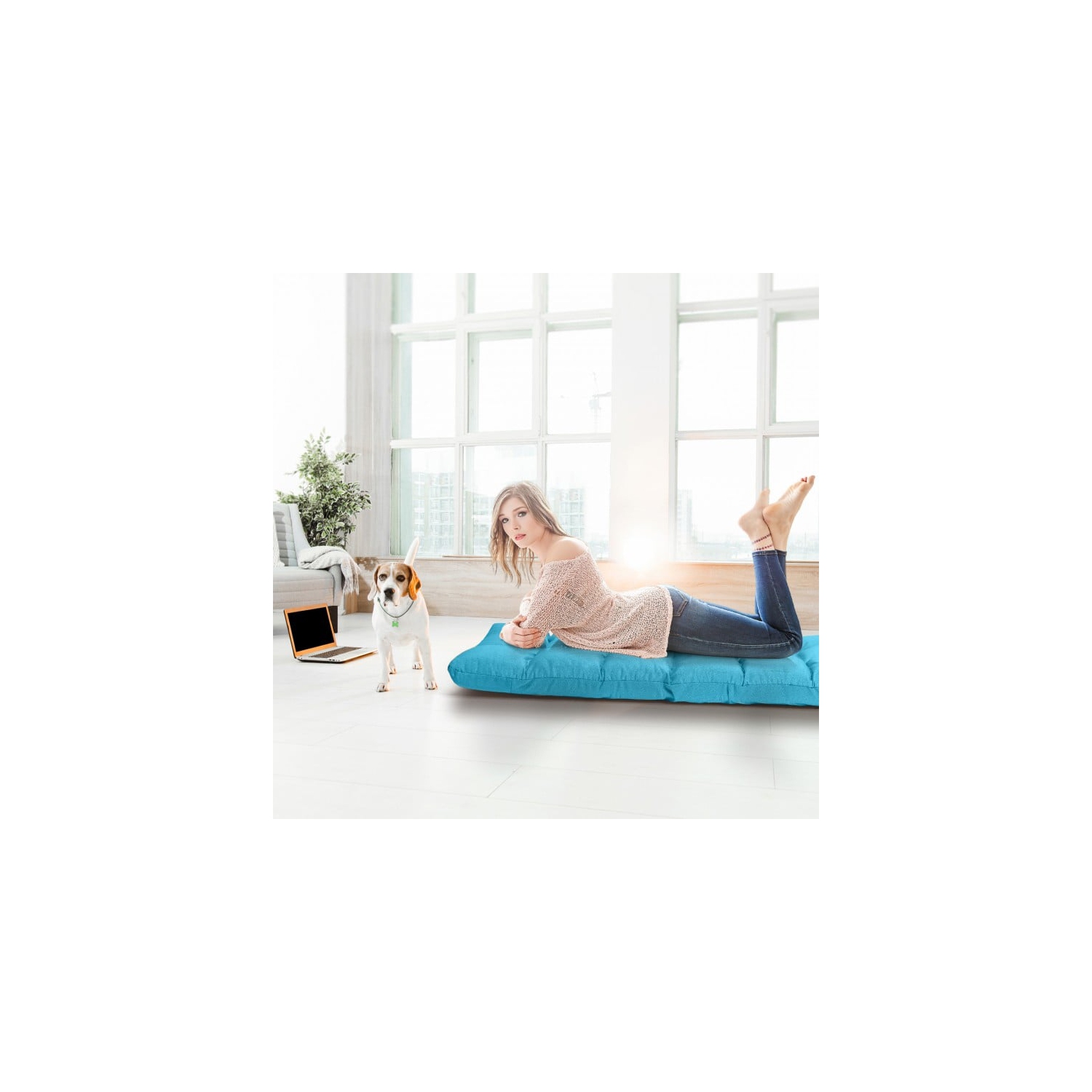 14-Position Adjustable Folding Lazy Gaming Sofa