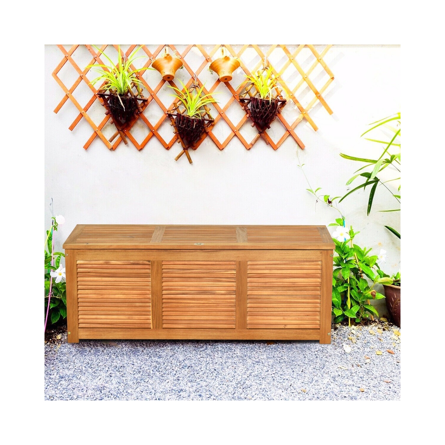 47 Gallon Deck Storage Bench Box Organization Tools