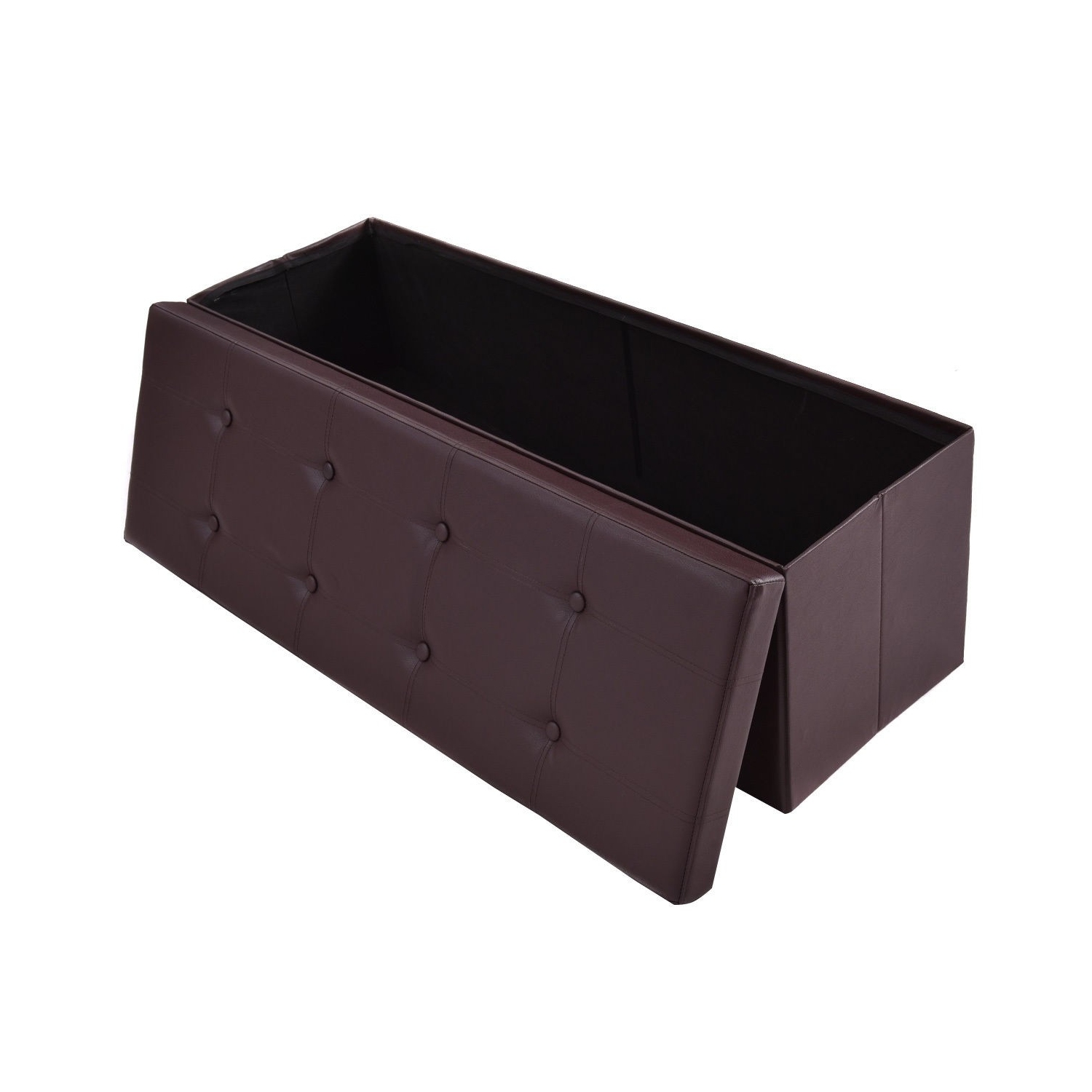 Collapsible Storage Ottoman Bench – Upholstered Lid & Spacious Interior Compartment