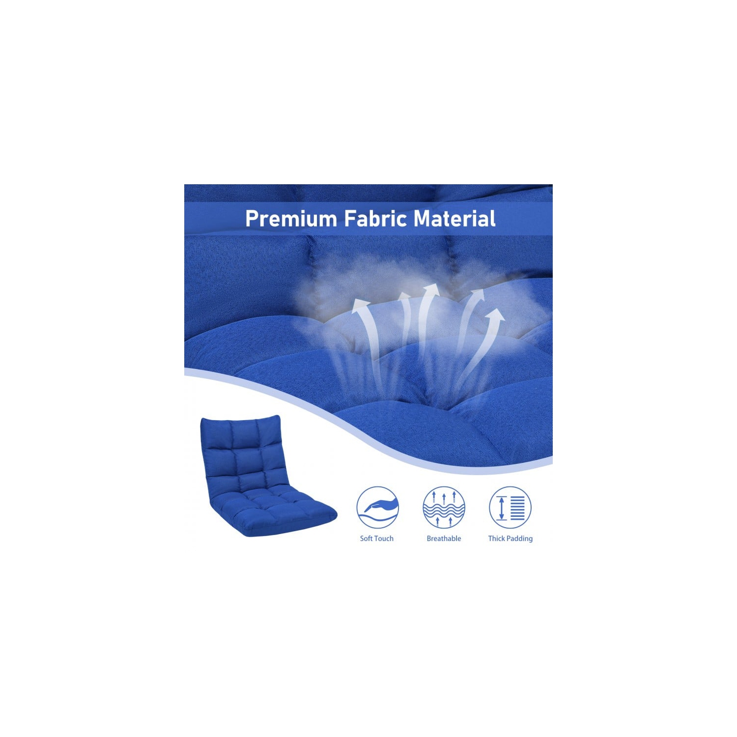 14-Position Adjustable Folding Lazy Gaming Sofa