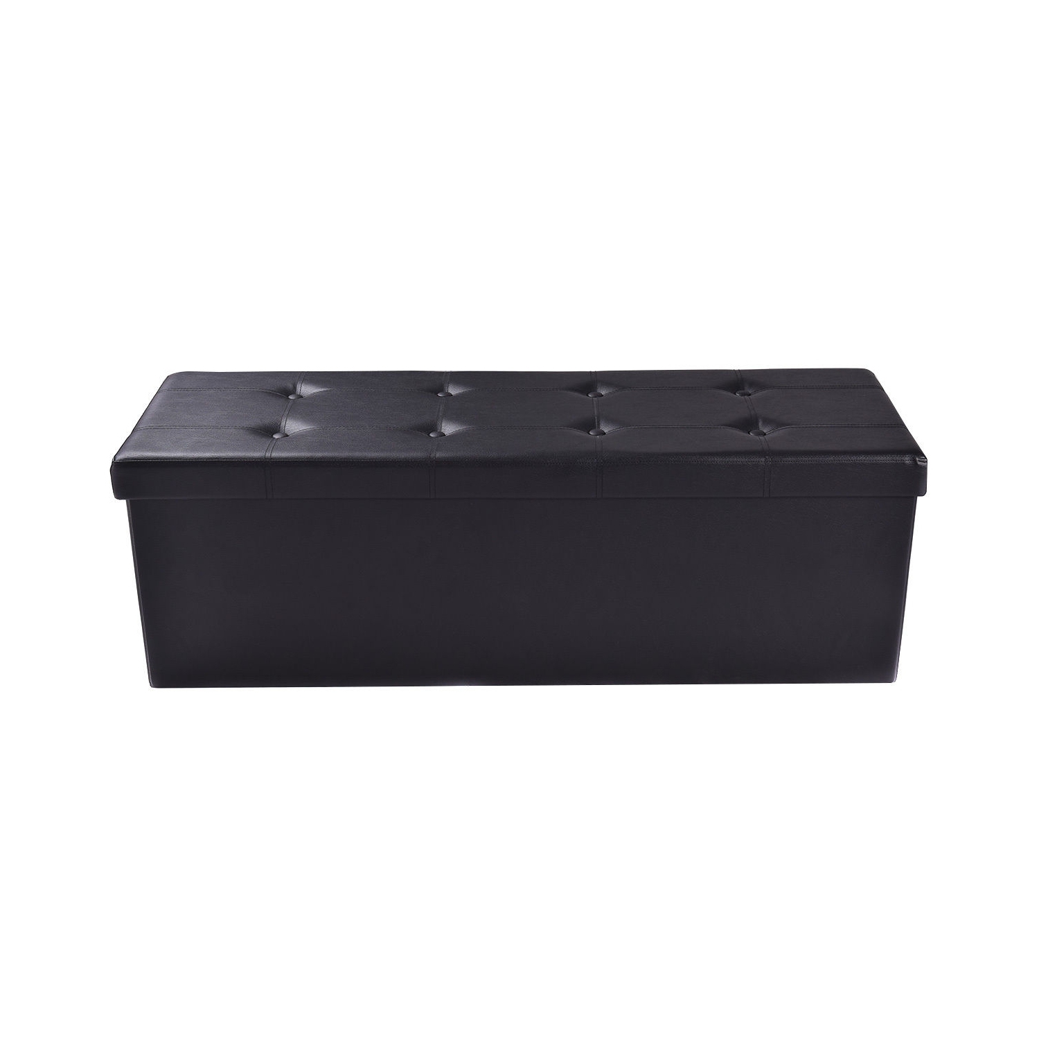 Collapsible Storage Ottoman Bench – Upholstered Lid & Spacious Interior Compartment