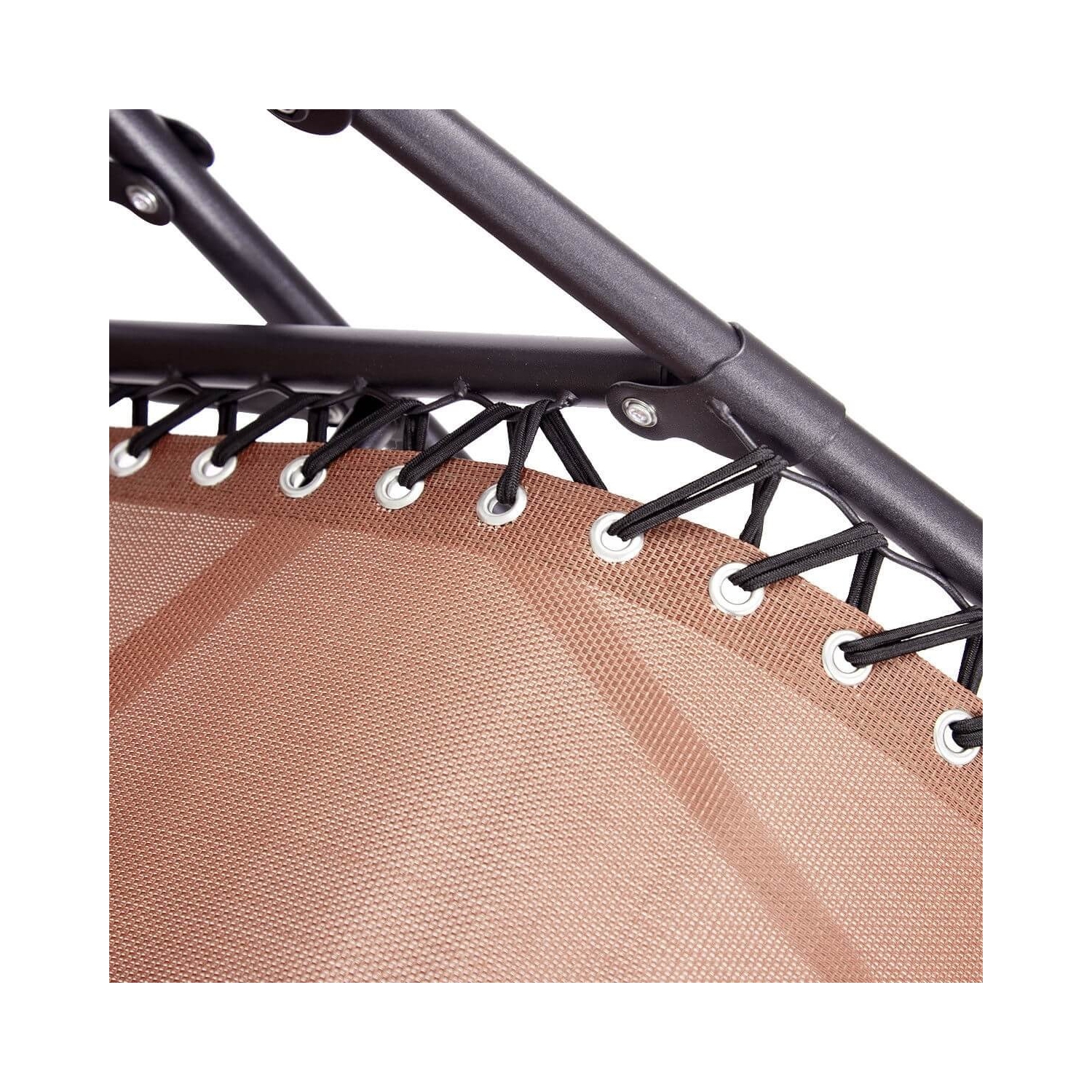 Chaise longue pliante de patio inclinable avec auvent et porte-gobelet