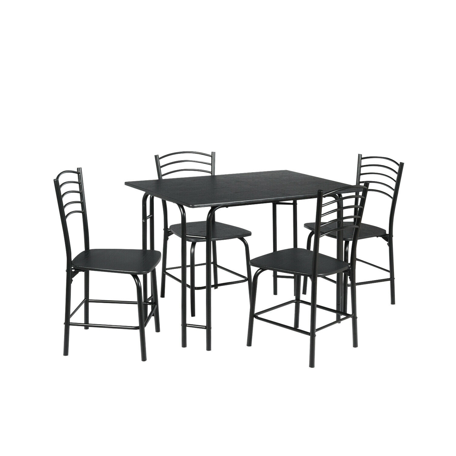 5 Pieces Wood Rectangular Dining Table Set