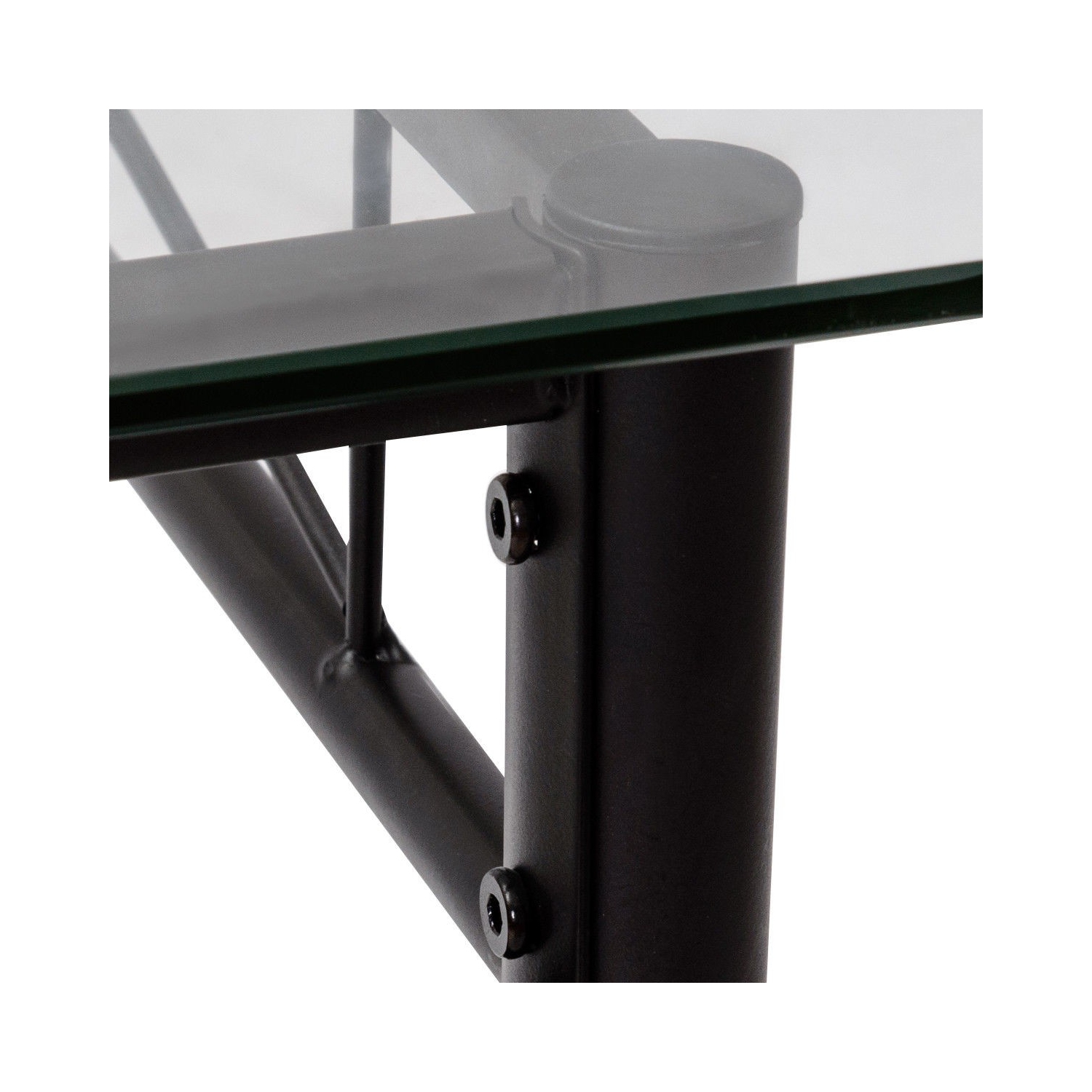 5 pcs Dining Glass Top Table & 4 Upholstered Chairs