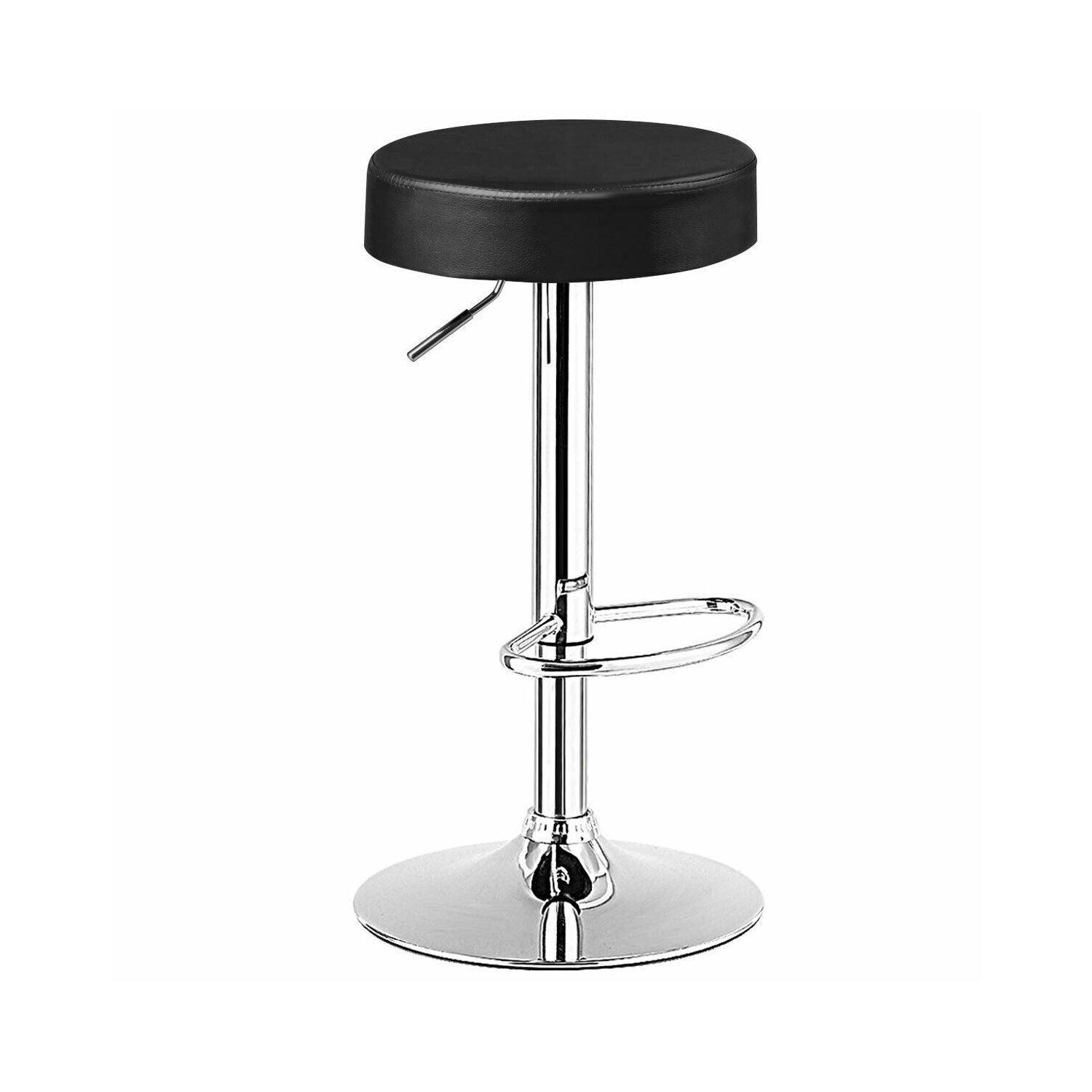 Set of 2 Adjustable Swivel Round Bar Stool Pub Chair