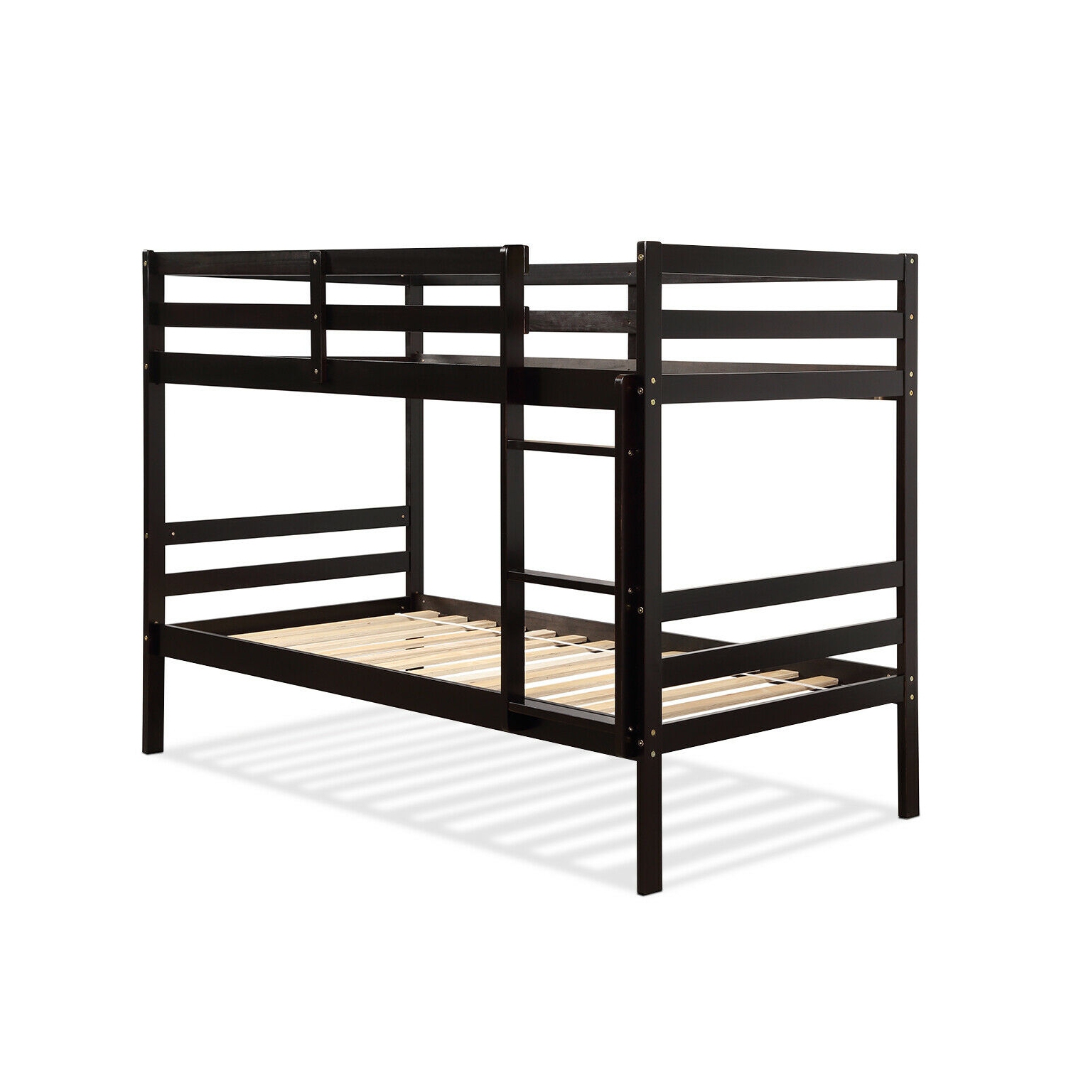 Lit superposé pour enfants en bois massif, construction en bois robuste