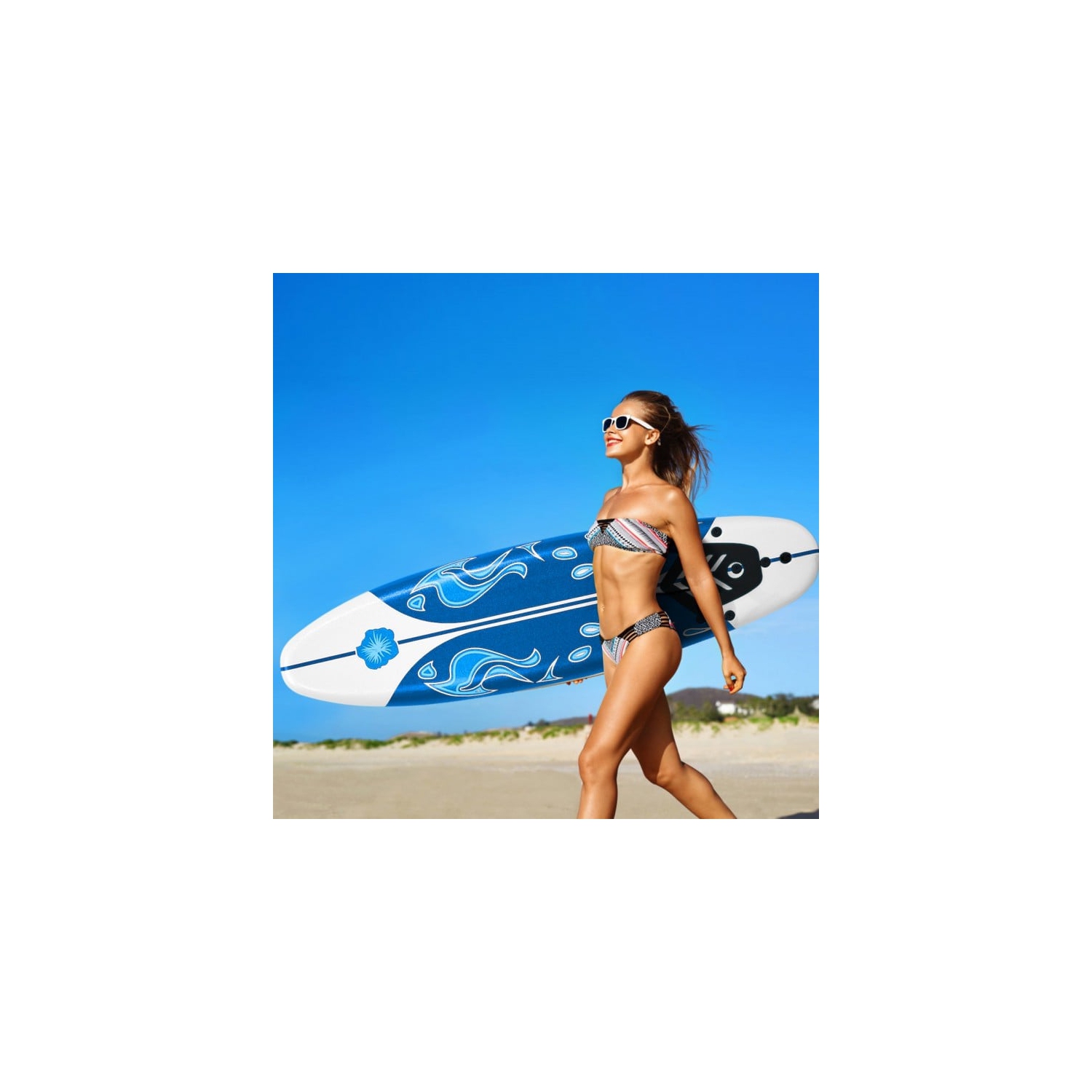 6 Feet Surfboard with 3 Detachable Fins