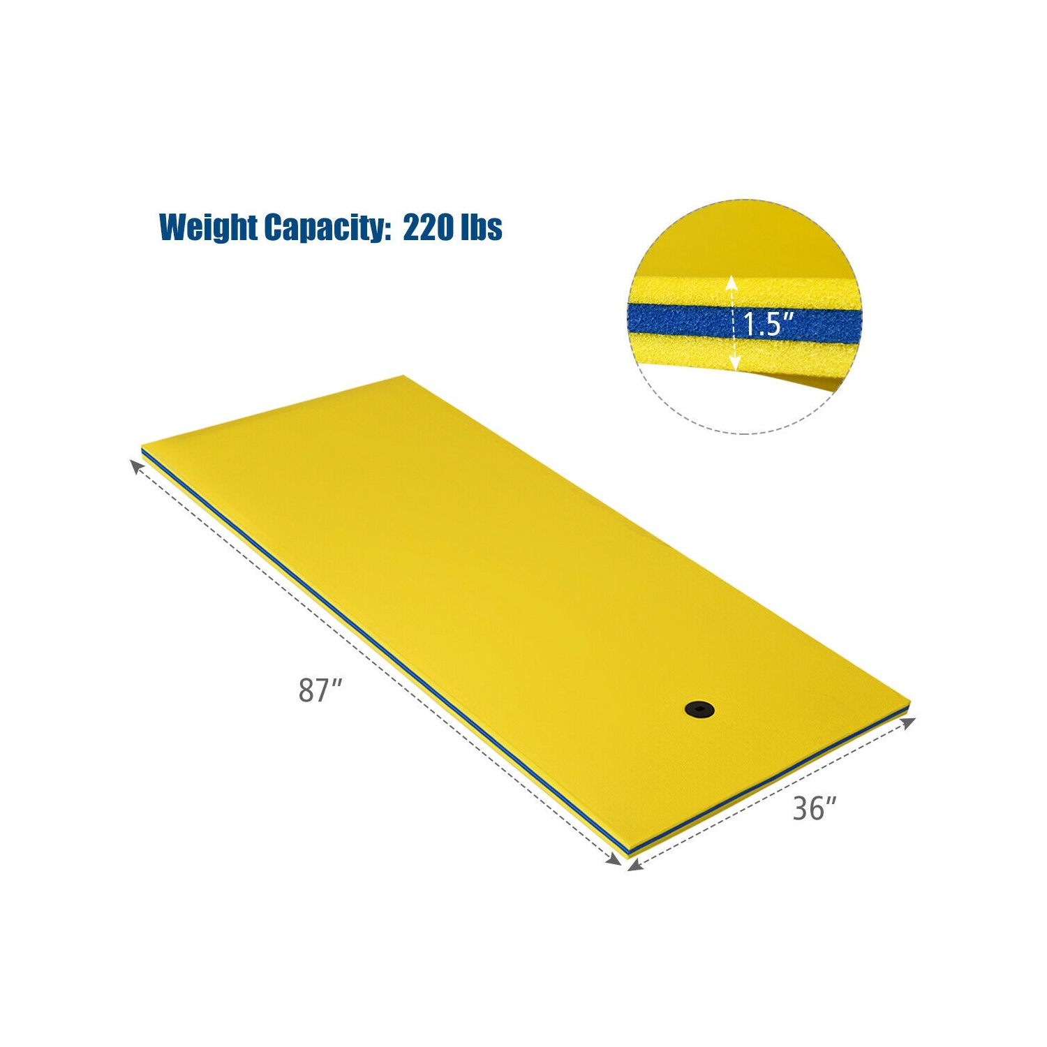 3-Layer Relaxing Tear-proof Water Mat-Yellow