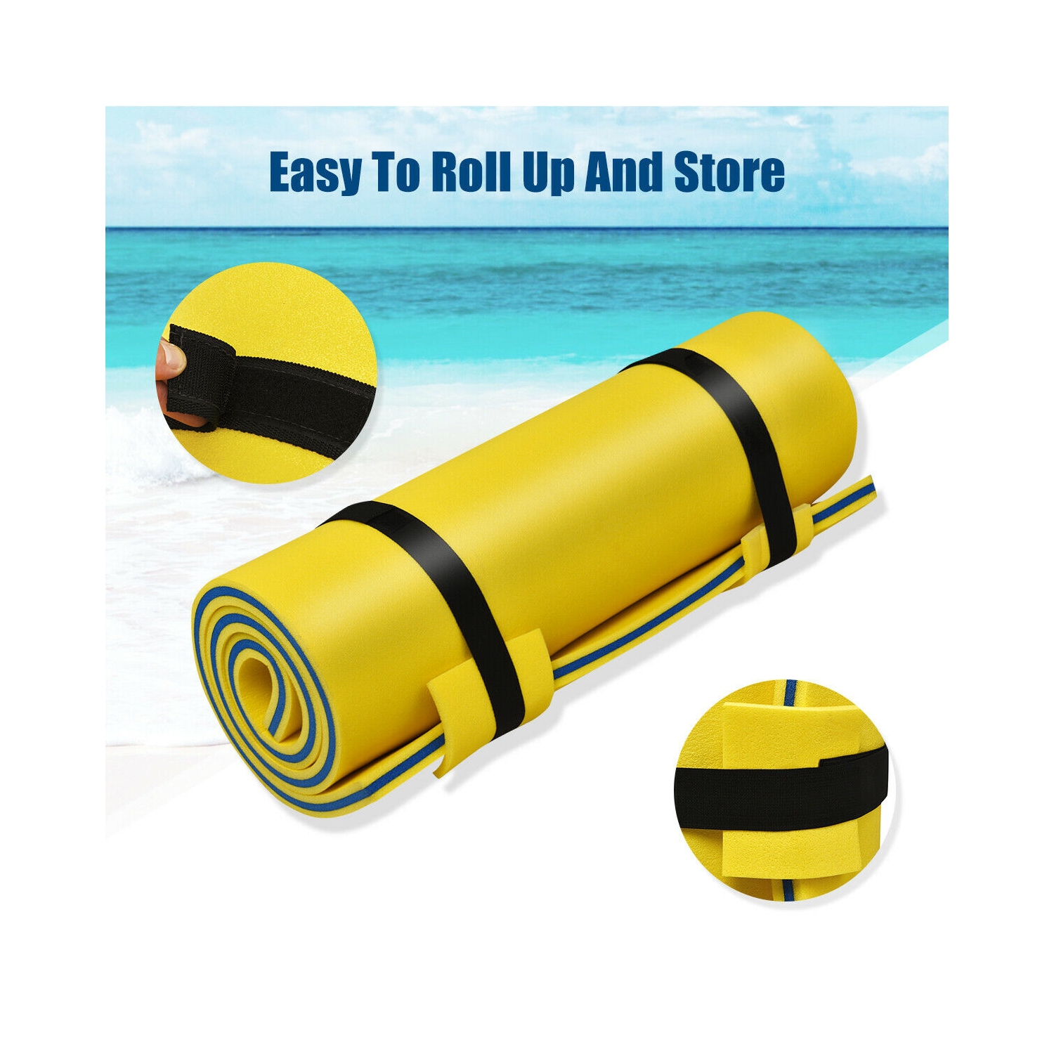 3-Layer Relaxing Tear-proof Water Mat-Yellow