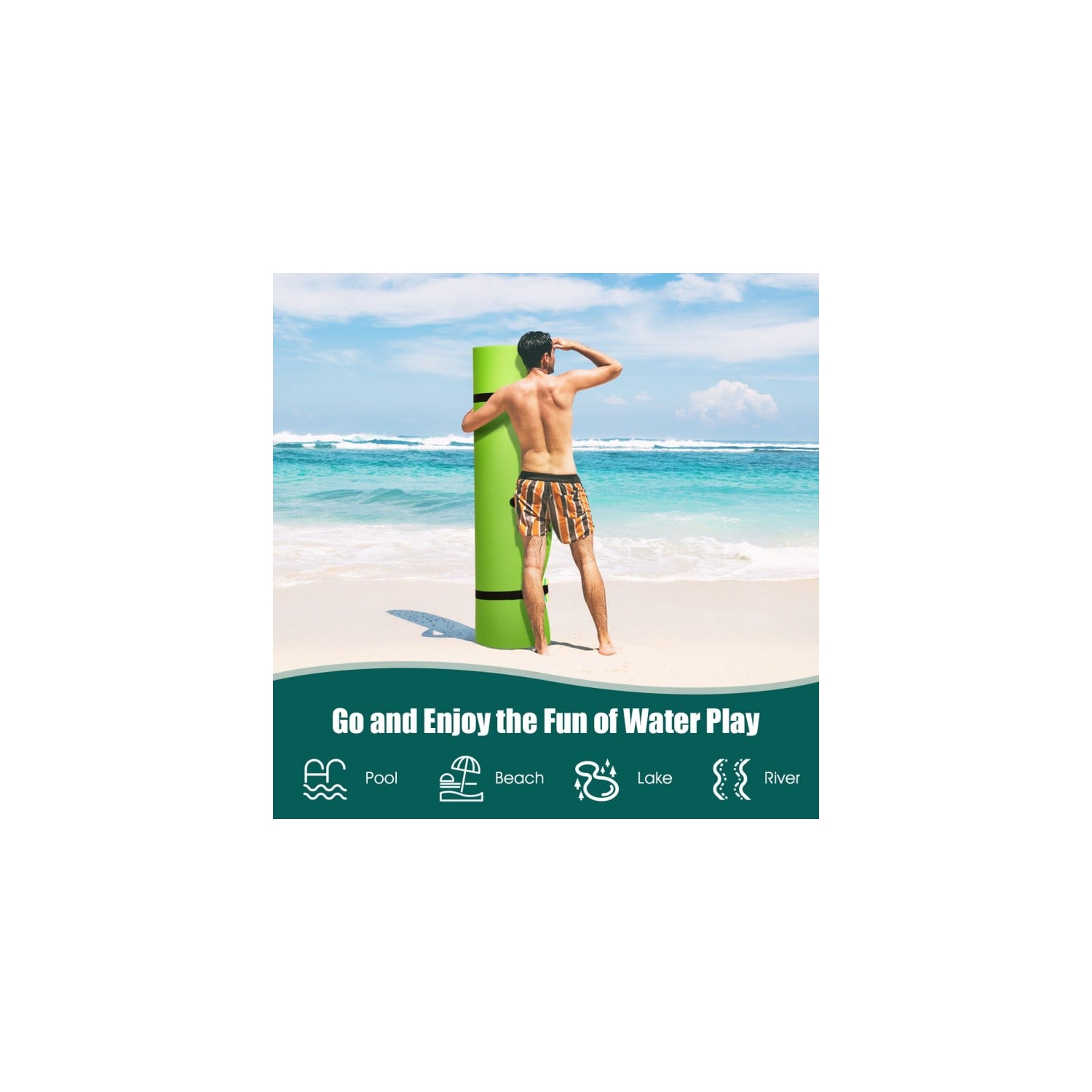 12 x 6 Feet 3 Layer Floating Water Pad