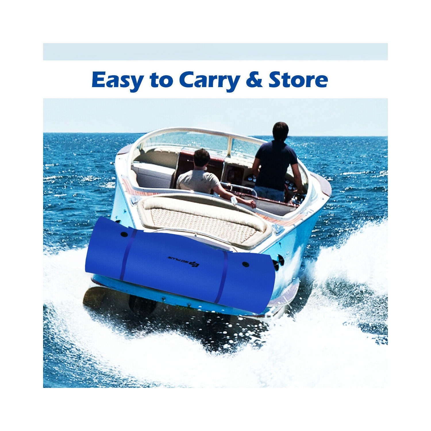 3 Layer Water Pad Foam Mat-Blue