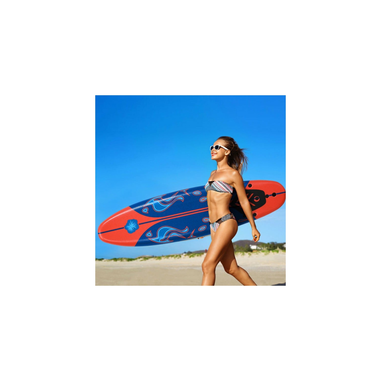 6 Feet Surfboard with 3 Detachable Fins