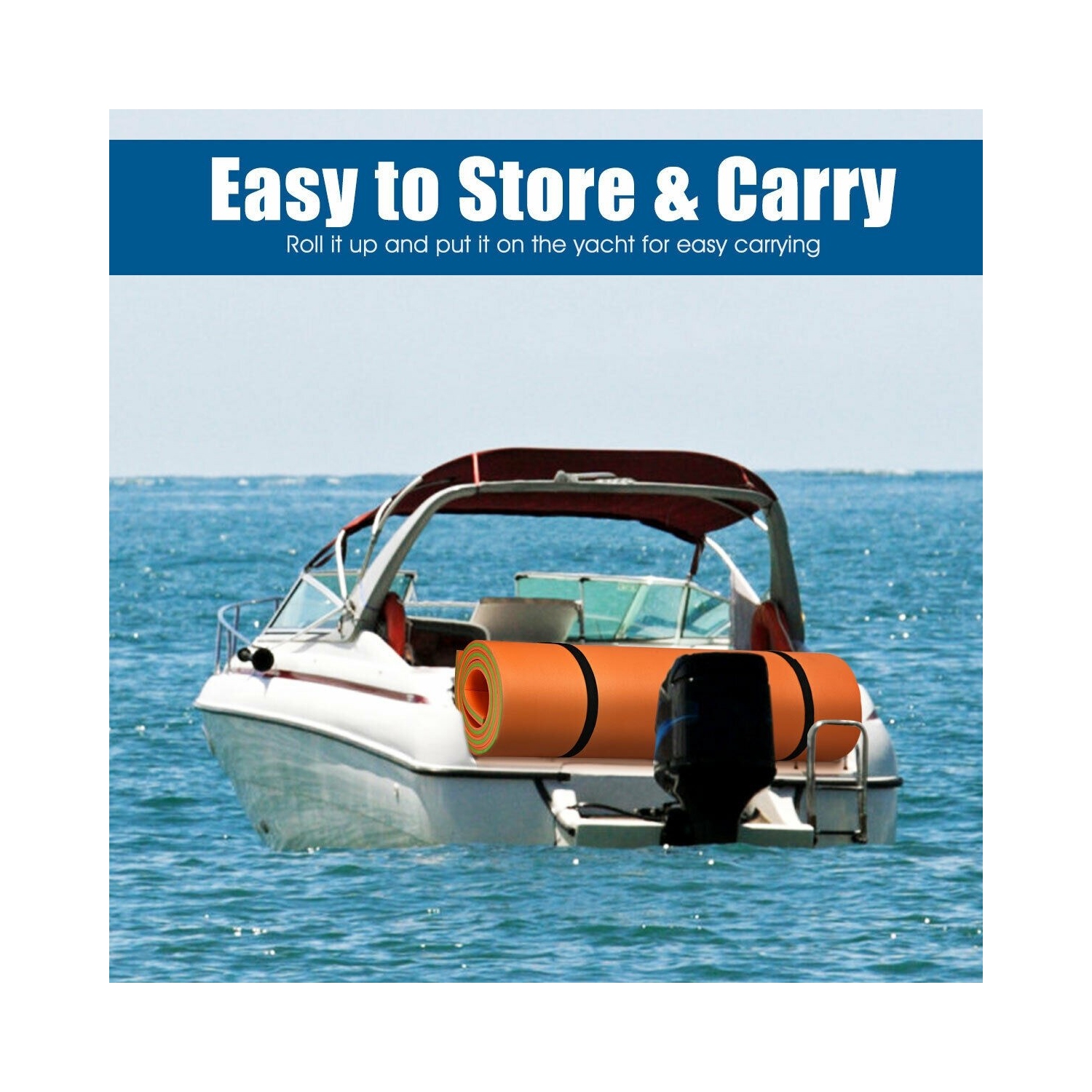 Tampon d'eau flottant à 3 couches de 12 x 6 pi