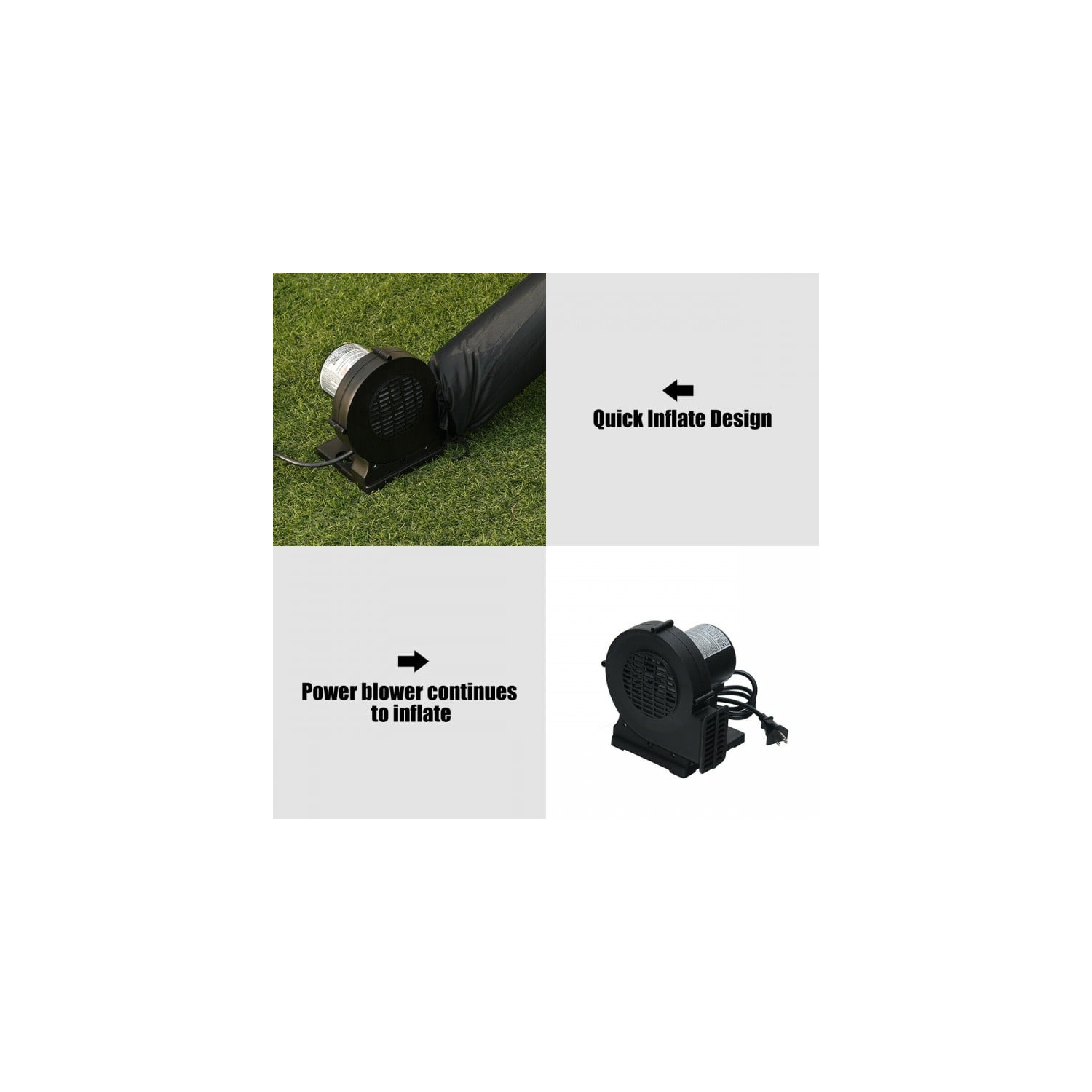 Écran de projection extérieur gonflable avec souffleuse et sac de transport