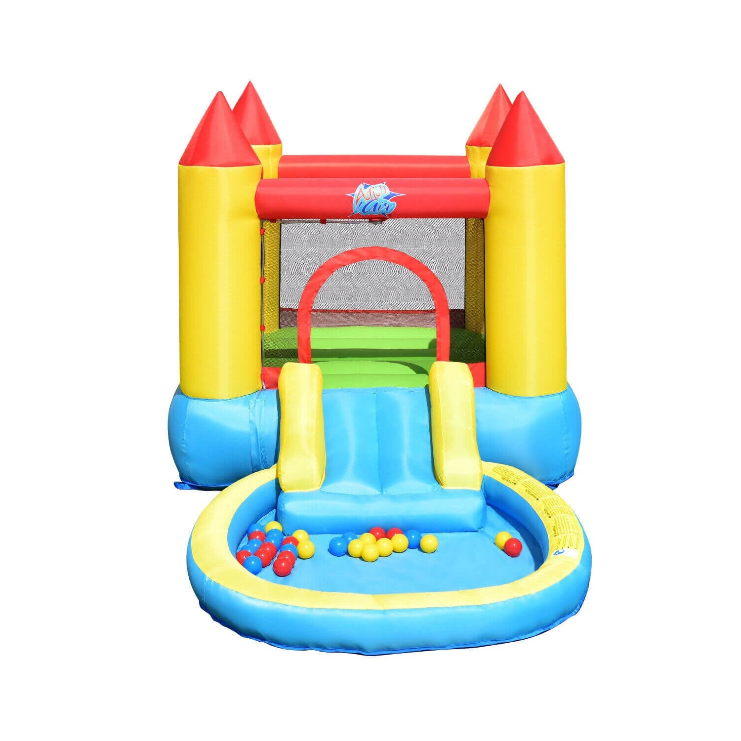 Kids Inflatable Bounce House Castle with Balls Pool and Bag