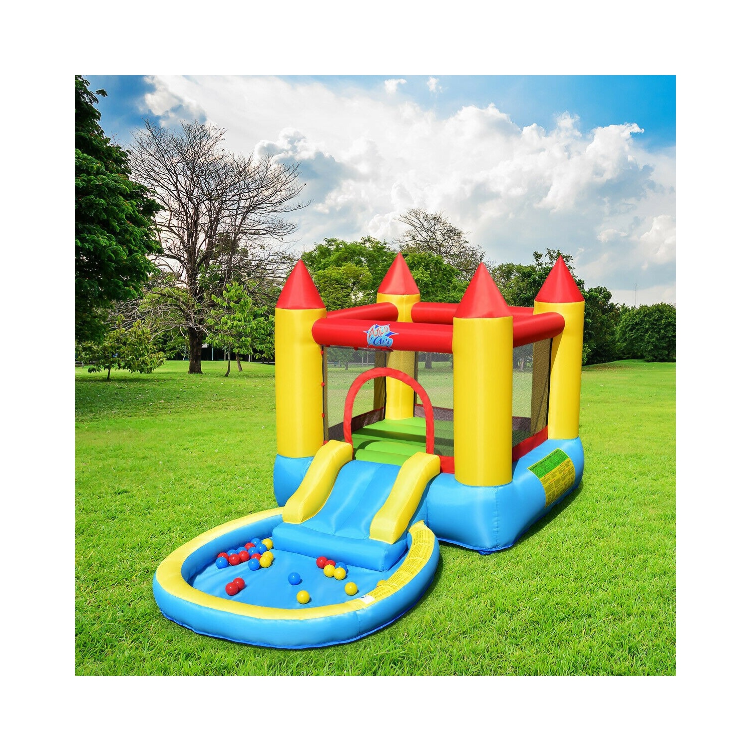 Inflatable Kids Slide Bounce House with 580w Blower