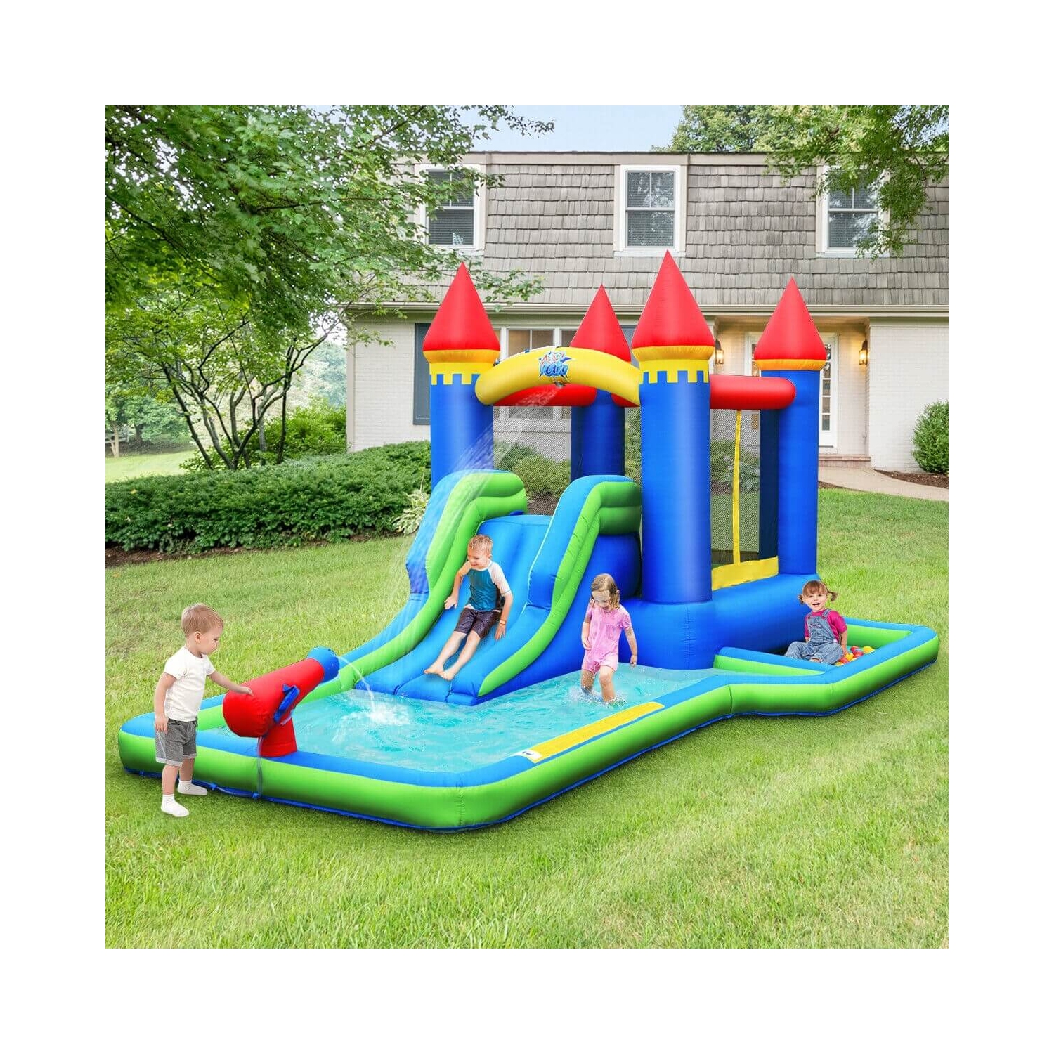 Glissoire gonflable Bounce House pour enfants sans souffleur