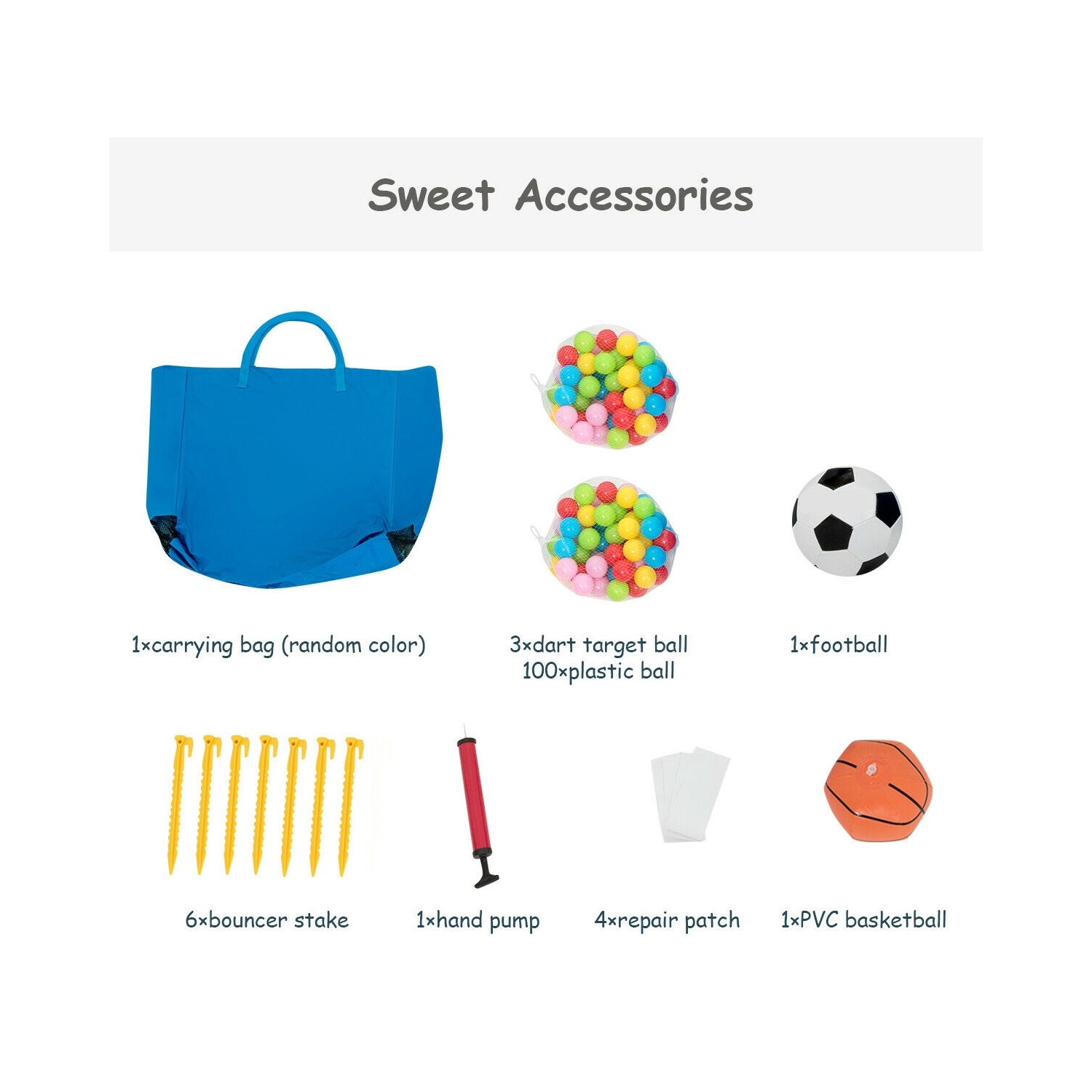 Château rebondissant coulissant pour enfants Bounce House gonflable sans ventilateur