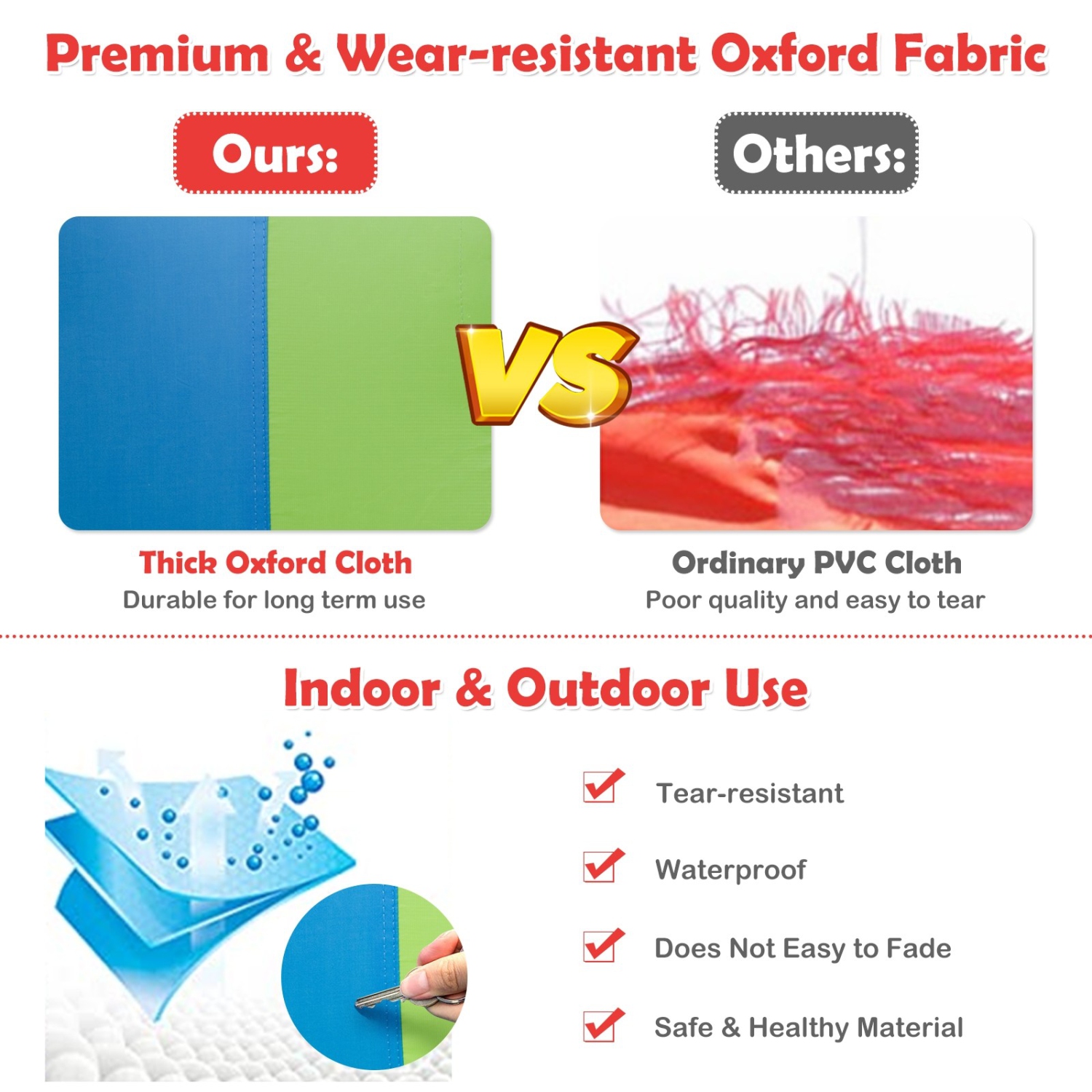 Inflatable Blow Up Water Slide Bounce House with 740 W Blower