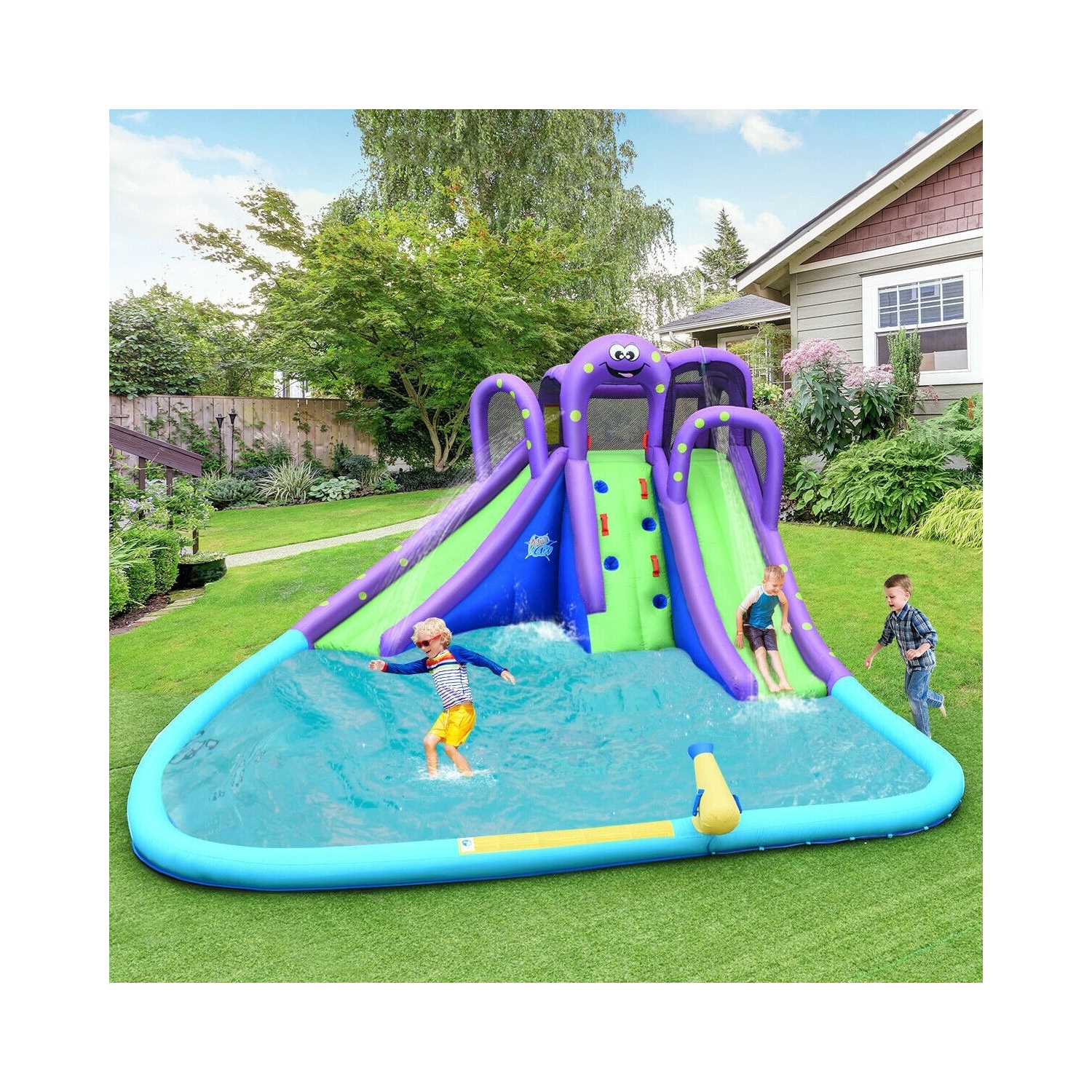 La maison gonflable Mighty Bounce avec piscine de gonflable Water Park