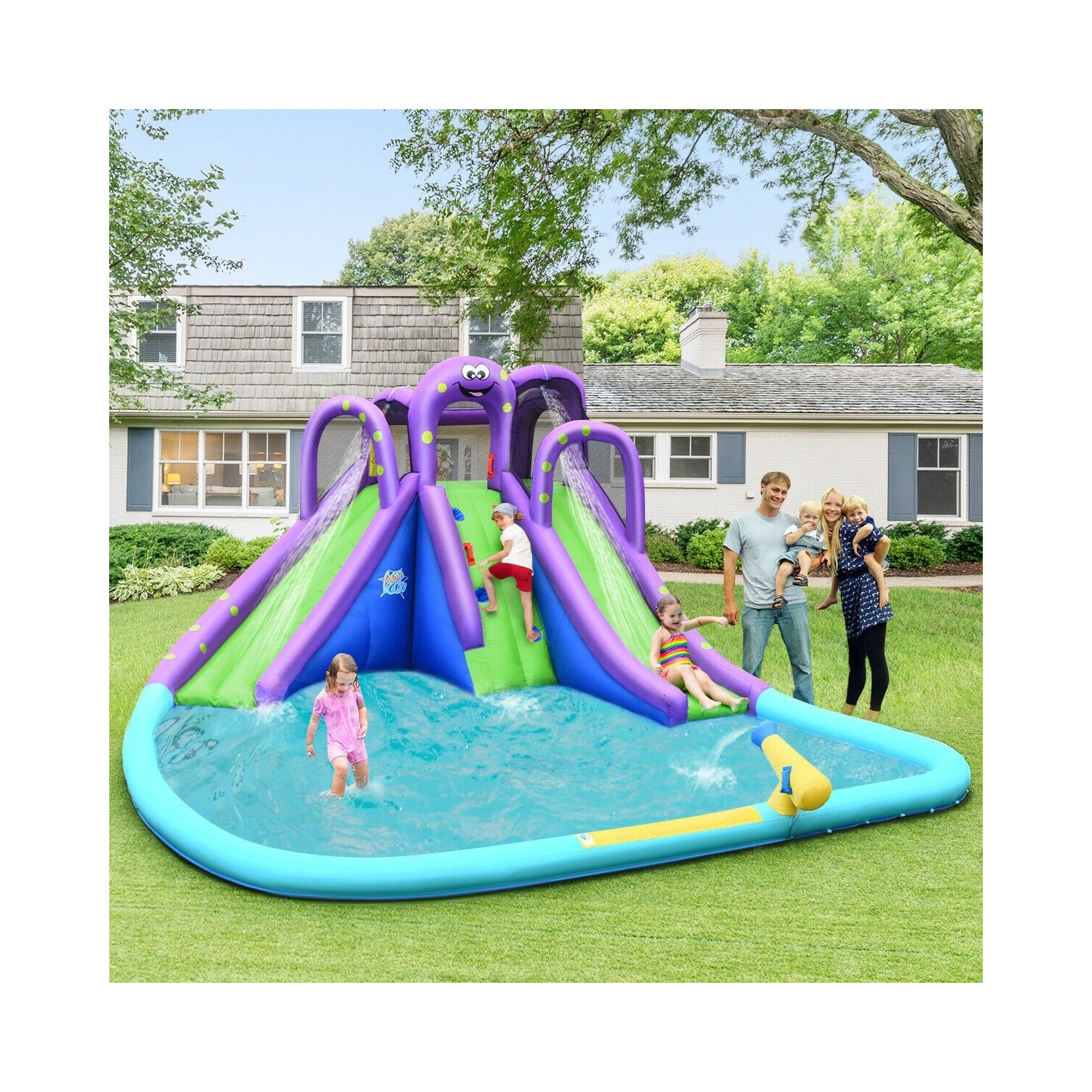 La maison gonflable Mighty Bounce avec piscine de gonflable Water Park