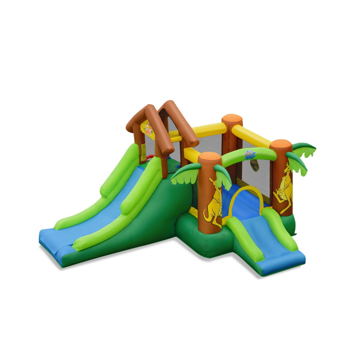 Château gonflable Jungle Bounce House pour enfants avec sac sans ventilateur