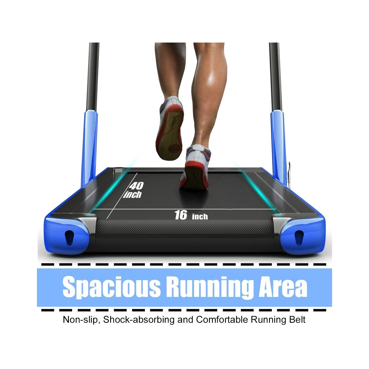 Tapis roulant repliable 2-en-1 de 2,25&nbsp;HP avec télécommande et écran LED