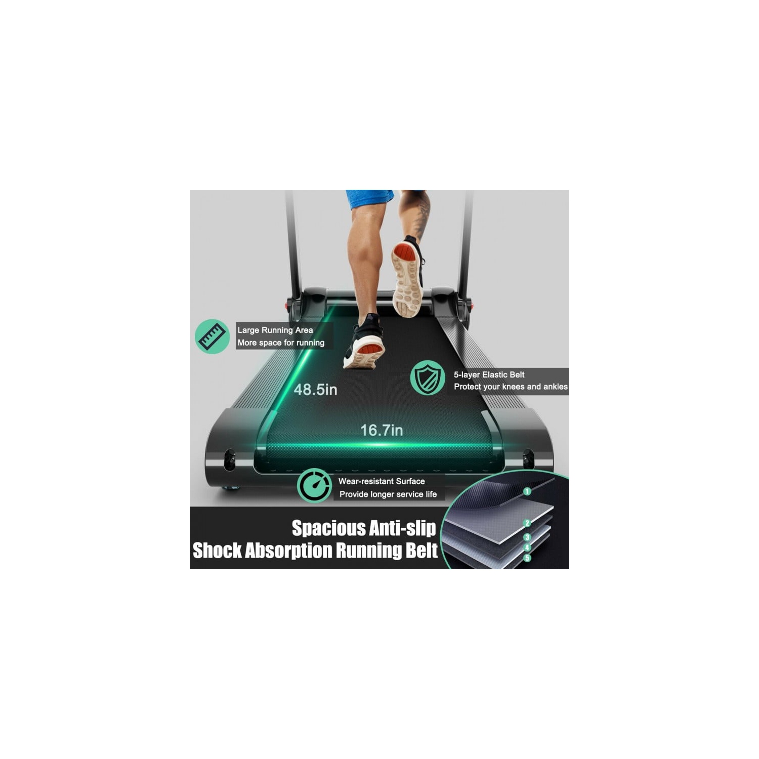 3 HP Folding Electric Treadmill Running Machine