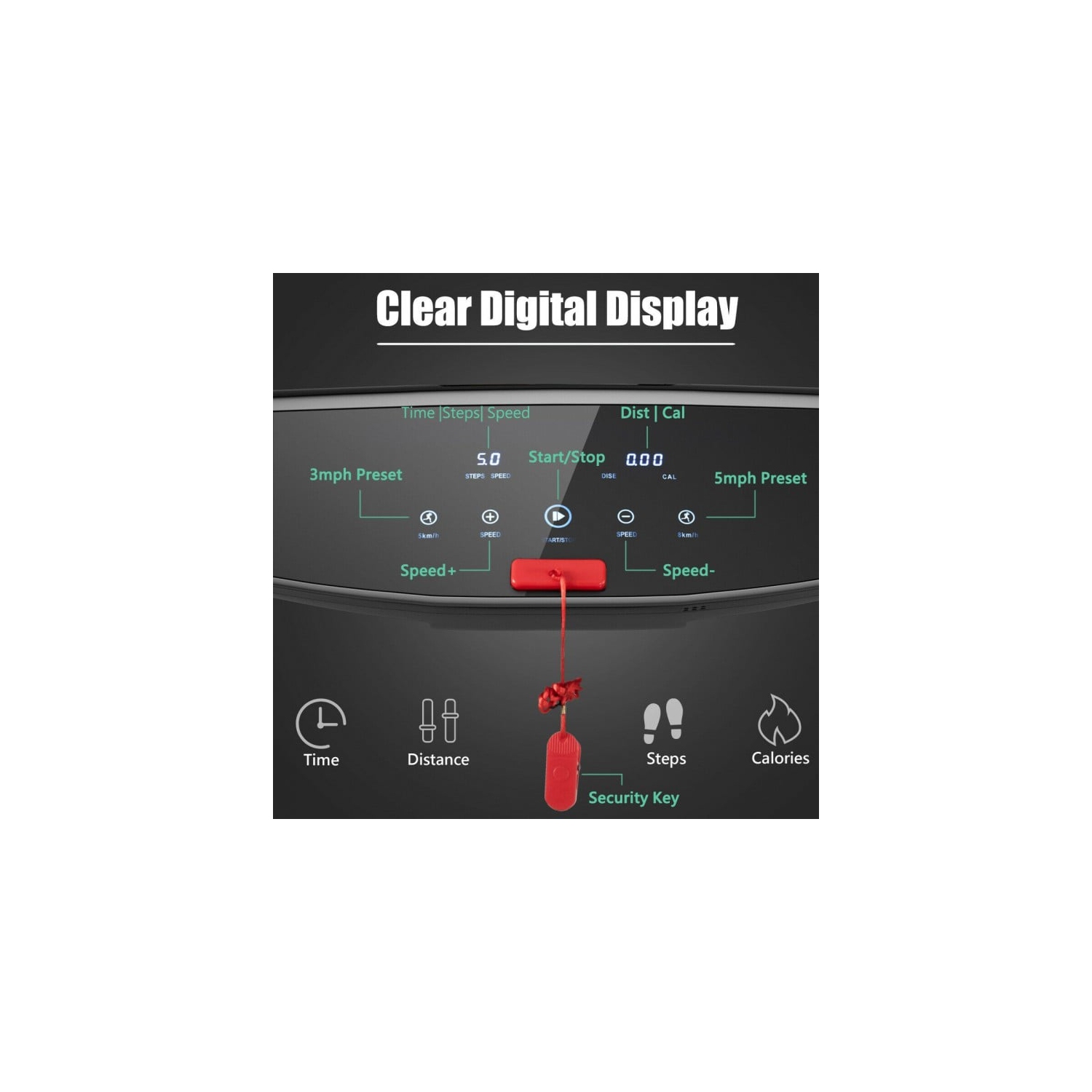 3 HP Folding Electric Treadmill Running Machine