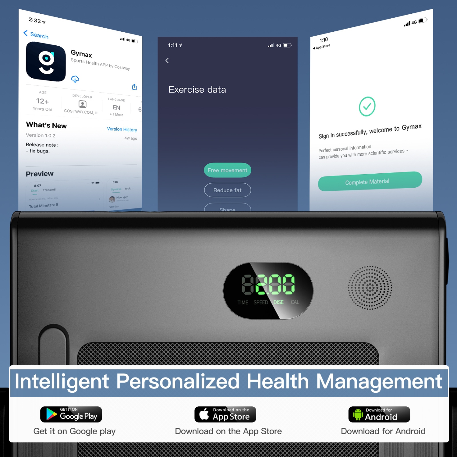 Tapis roulant repliable 2-en-1 de 2,25 HP avec télécommande et écran LED