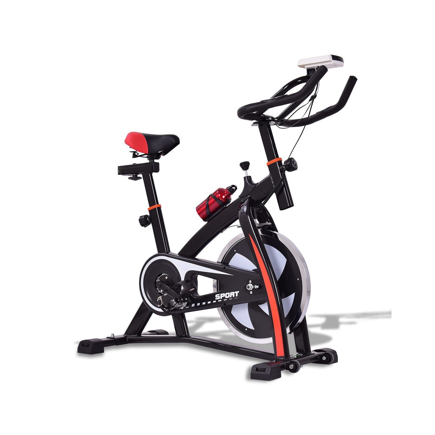 Household Adjustable Indoor Exercise Cycling Bike Trainer with Electronic Meter