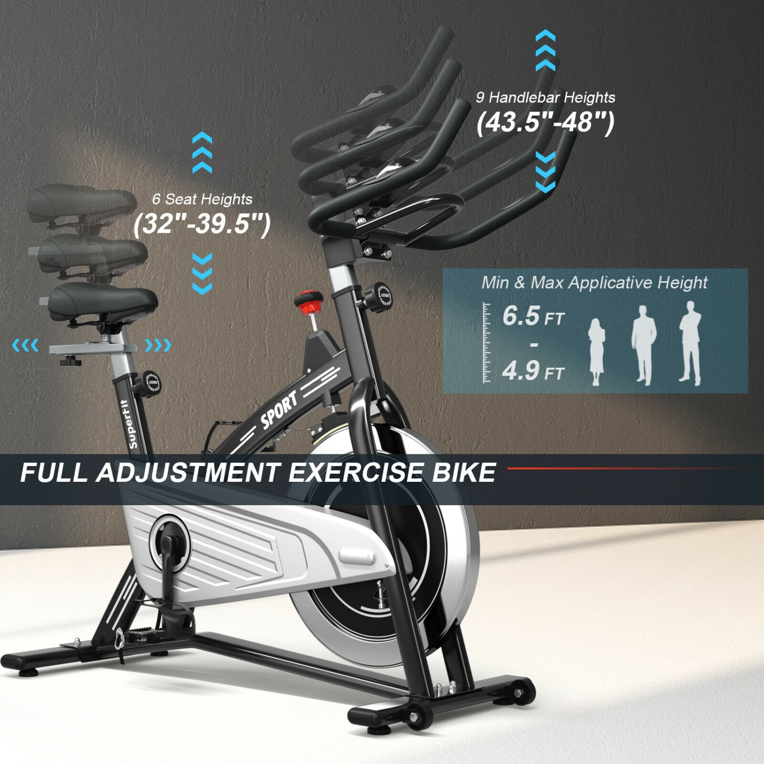 30Lbs Fixed Training Bicycle with Monitor for Gym and Home