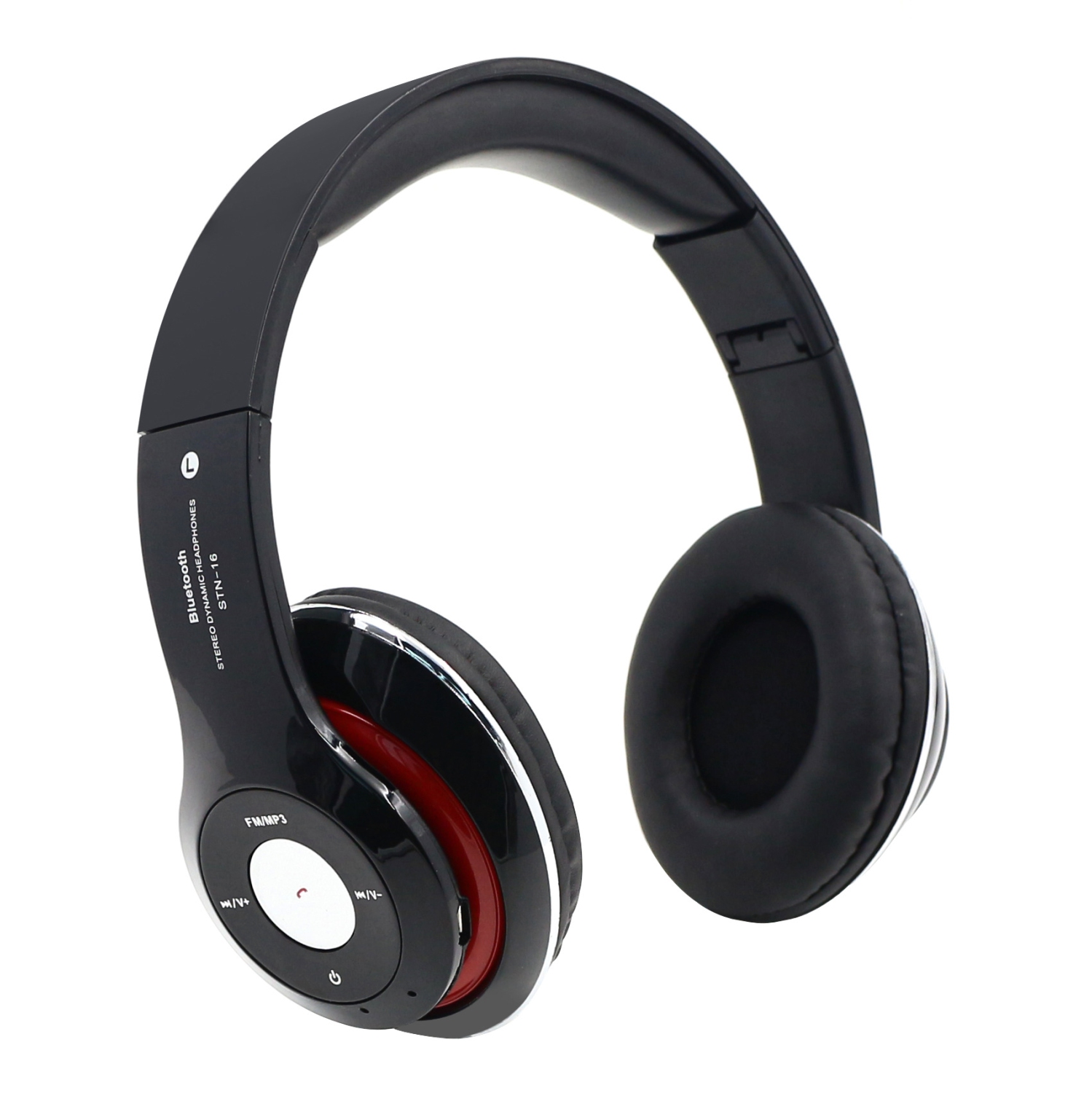 SuperGooDeal Fordable Wireless Bluetooth High Definition On-Ear Stereo Headphones STN-16(Black)