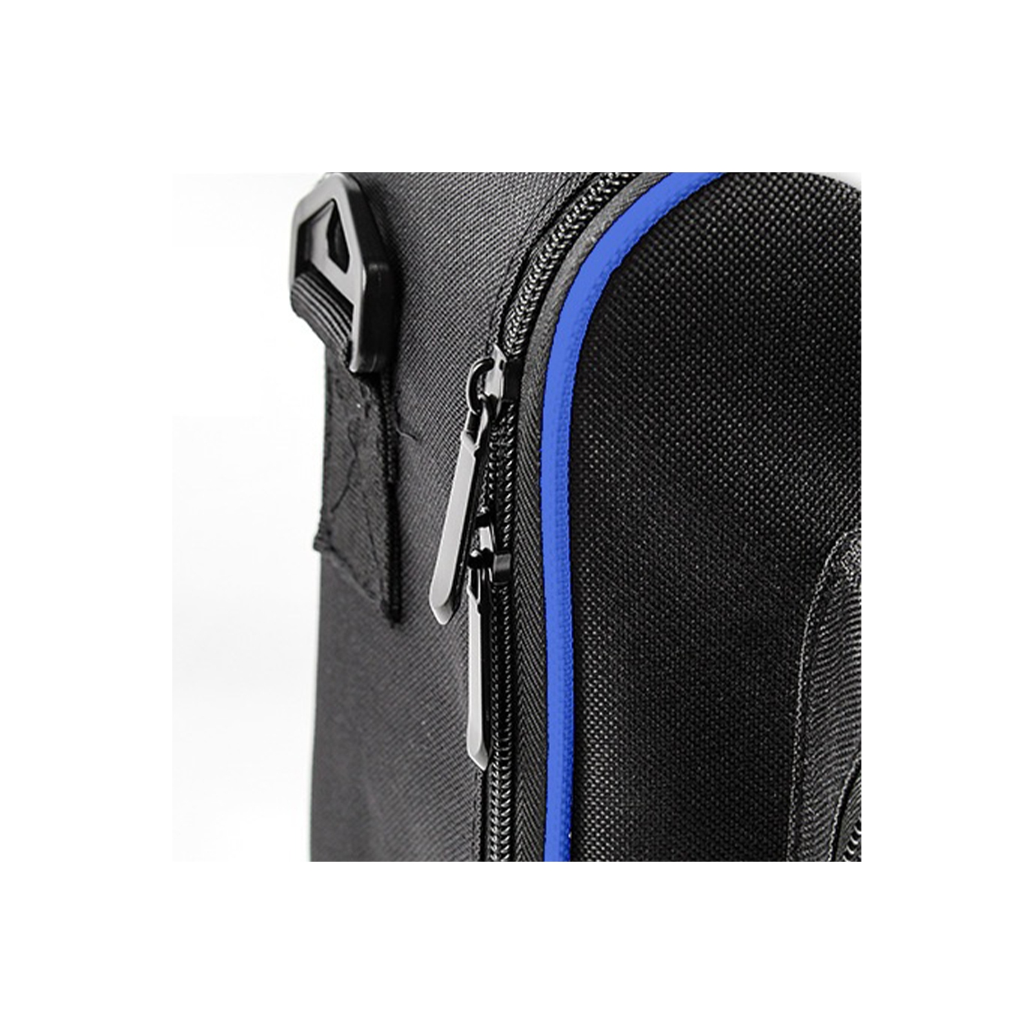 Naavor compatible avec PS5 & PS5 Sac de rangement mince, étui de transport console et manette pour accessoires PlayStation - Noir et bleu