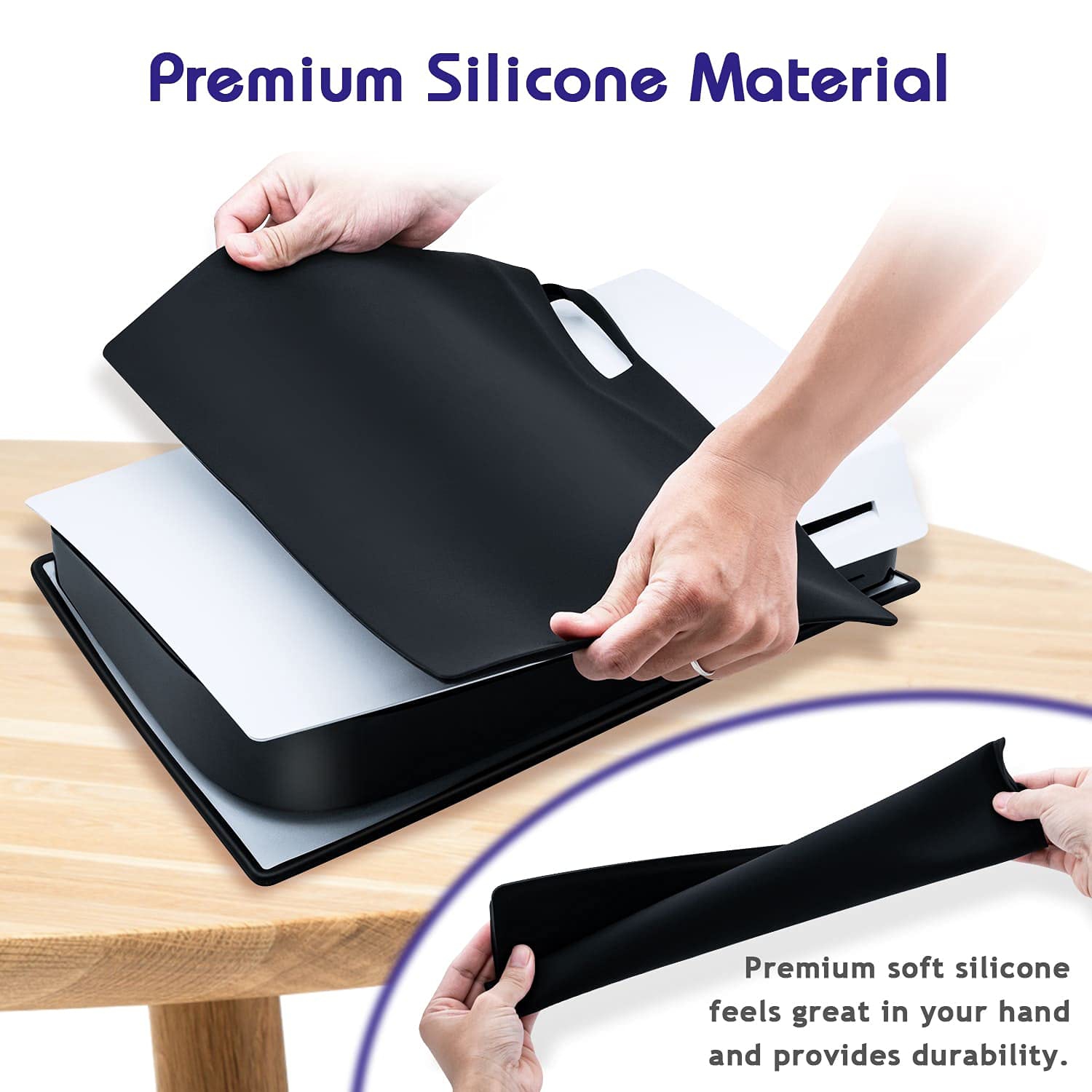 Revêtement en silicone de Mcbazel pour protecteur antirayure pour PS5 Disk Edition, résistant à la poussière, pour couvercle de console PS5 Gaming S