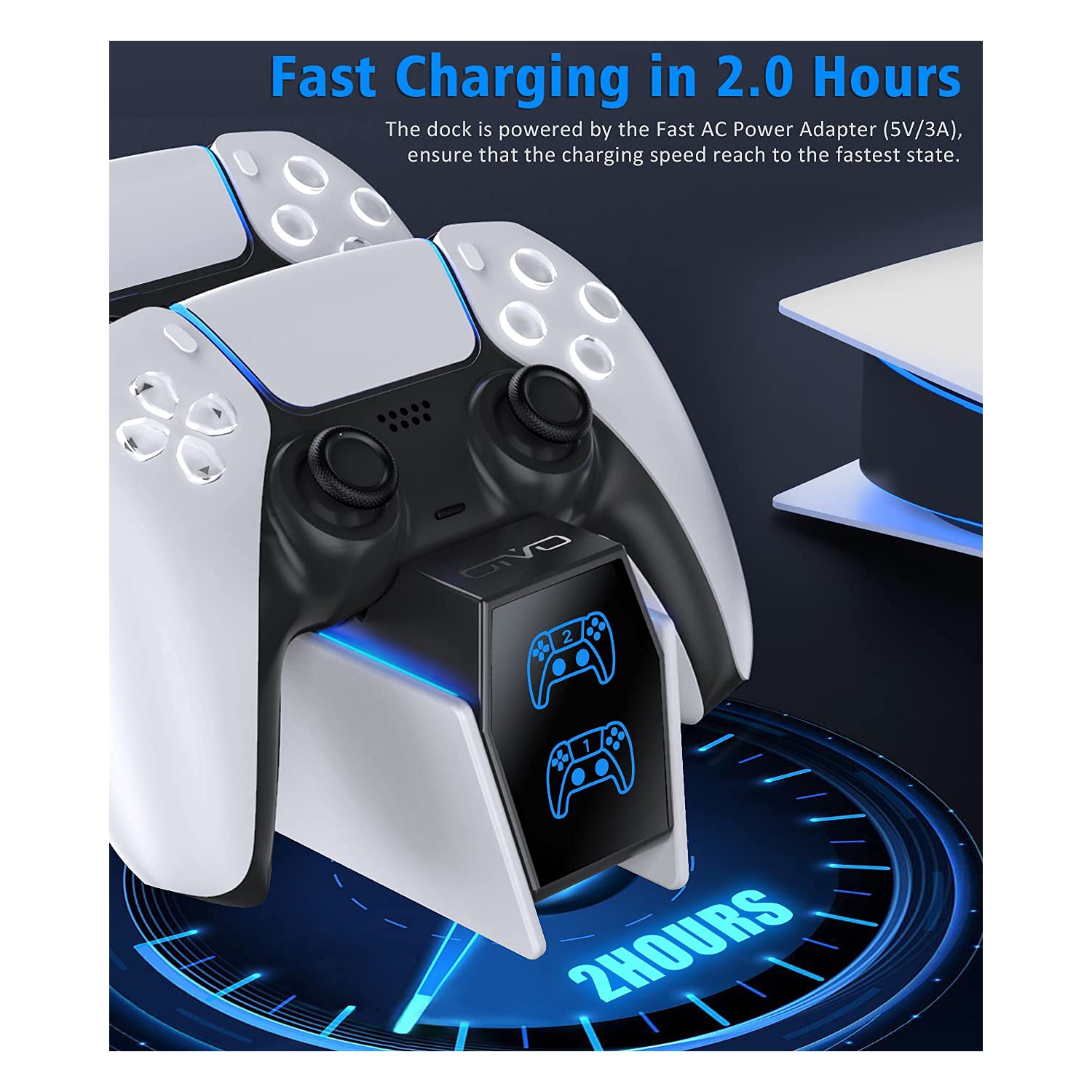 PS5 Controller Charging Station,PlayStation Charging Dock For
