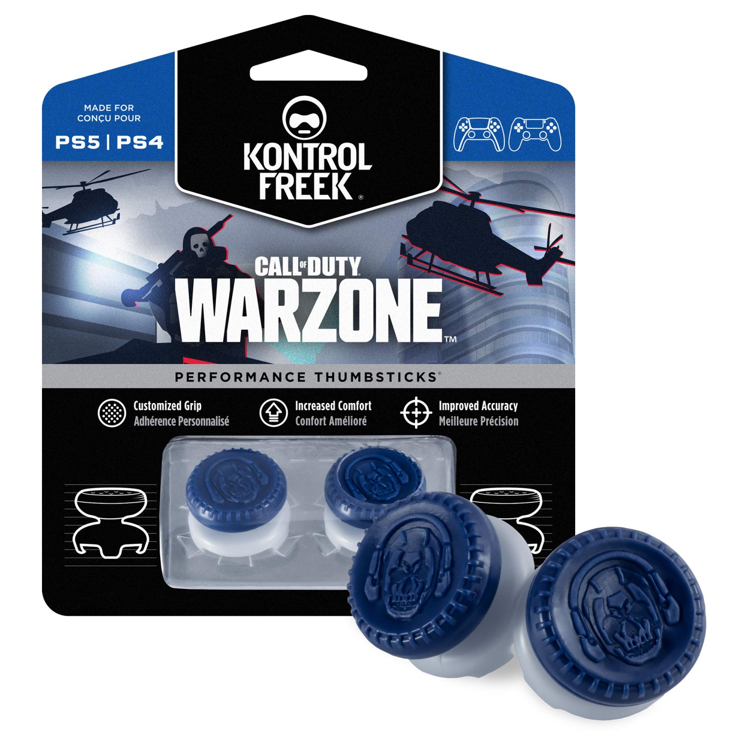 KontrolFreek Call of Duty: Warzone Performance Thumbsticks for Playstation 4 (PS4) and Playstation 5 (PS5) | 2 High-Rise, Hy