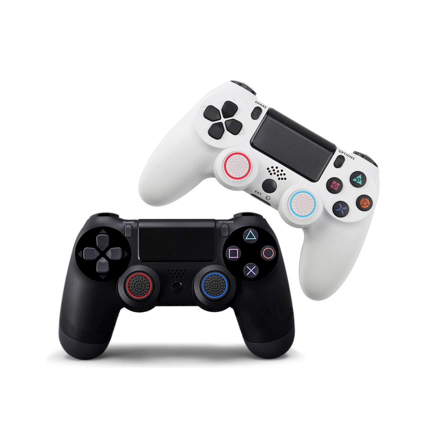 8 Pack Controller Thumb Grips for PS5 PS4 Xbox, Wireless Controllers Silicone Analog Cover Thumbstick Grips Compatible with