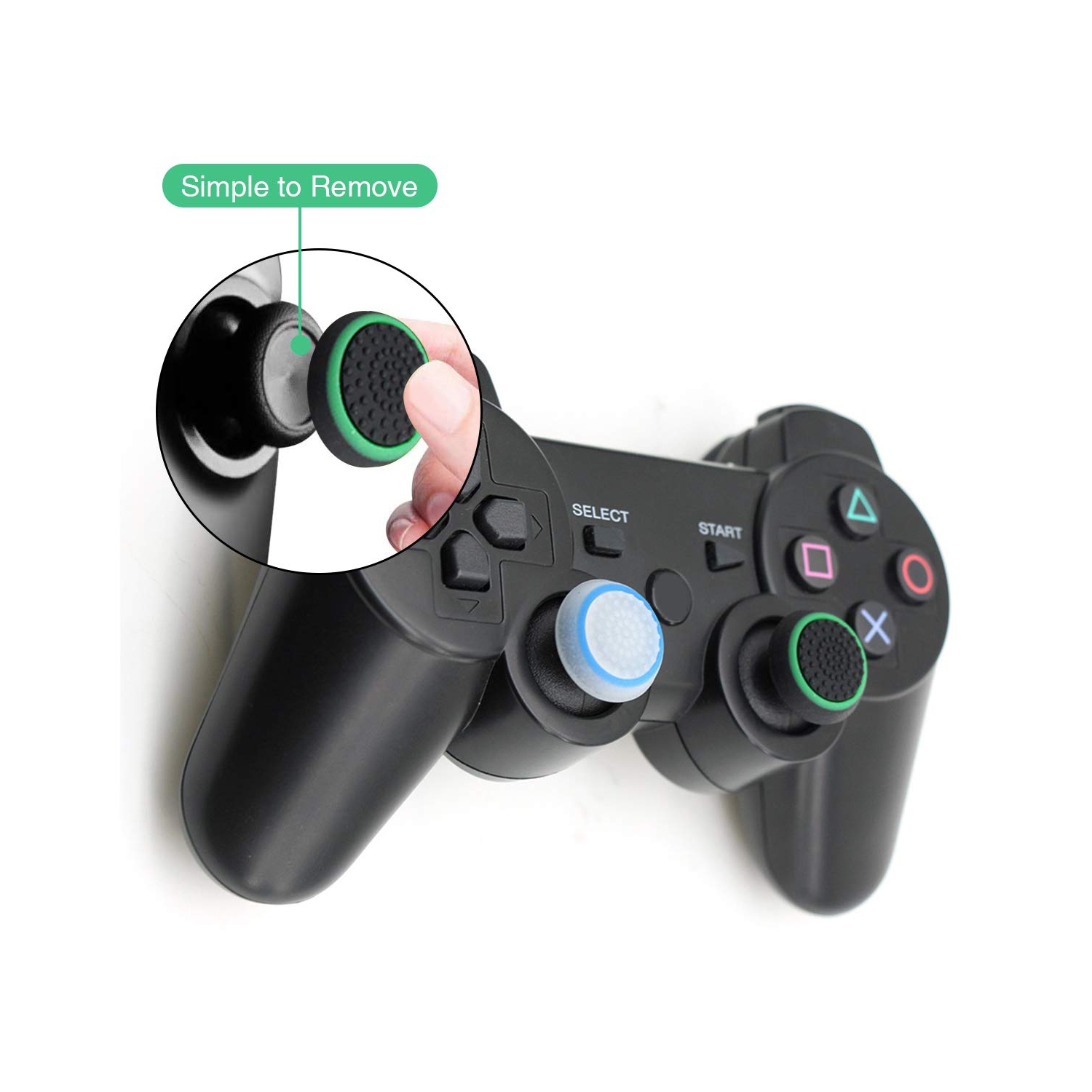 8 Pack Controller Thumb Grips for PS5 PS4 Xbox, Wireless Controllers Silicone Analog Cover Thumbstick Grips Compatible with