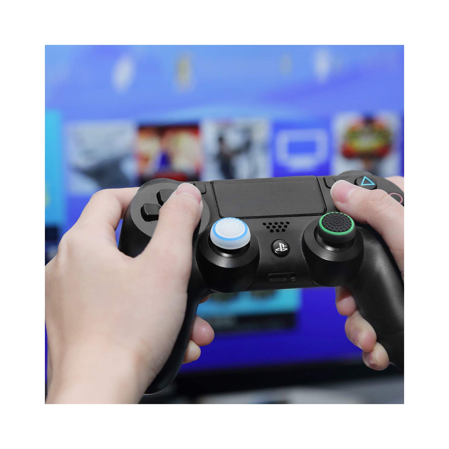 8 Pack Controller Thumb Grips for PS5 PS4 Xbox, Wireless Controllers Silicone Analog Cover Thumbstick Grips Compatible with