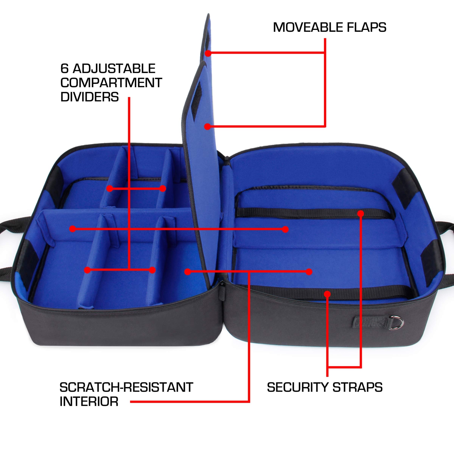 USA GEAR PS5 Case - Console Case Compatible with Playstation 5 and PS5 Digital Edition with Customizable Interior for Playst